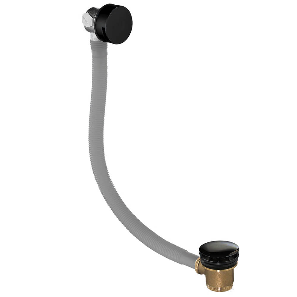 VOS Overflow Bath Filler with Click Clack Waste - Matt Black