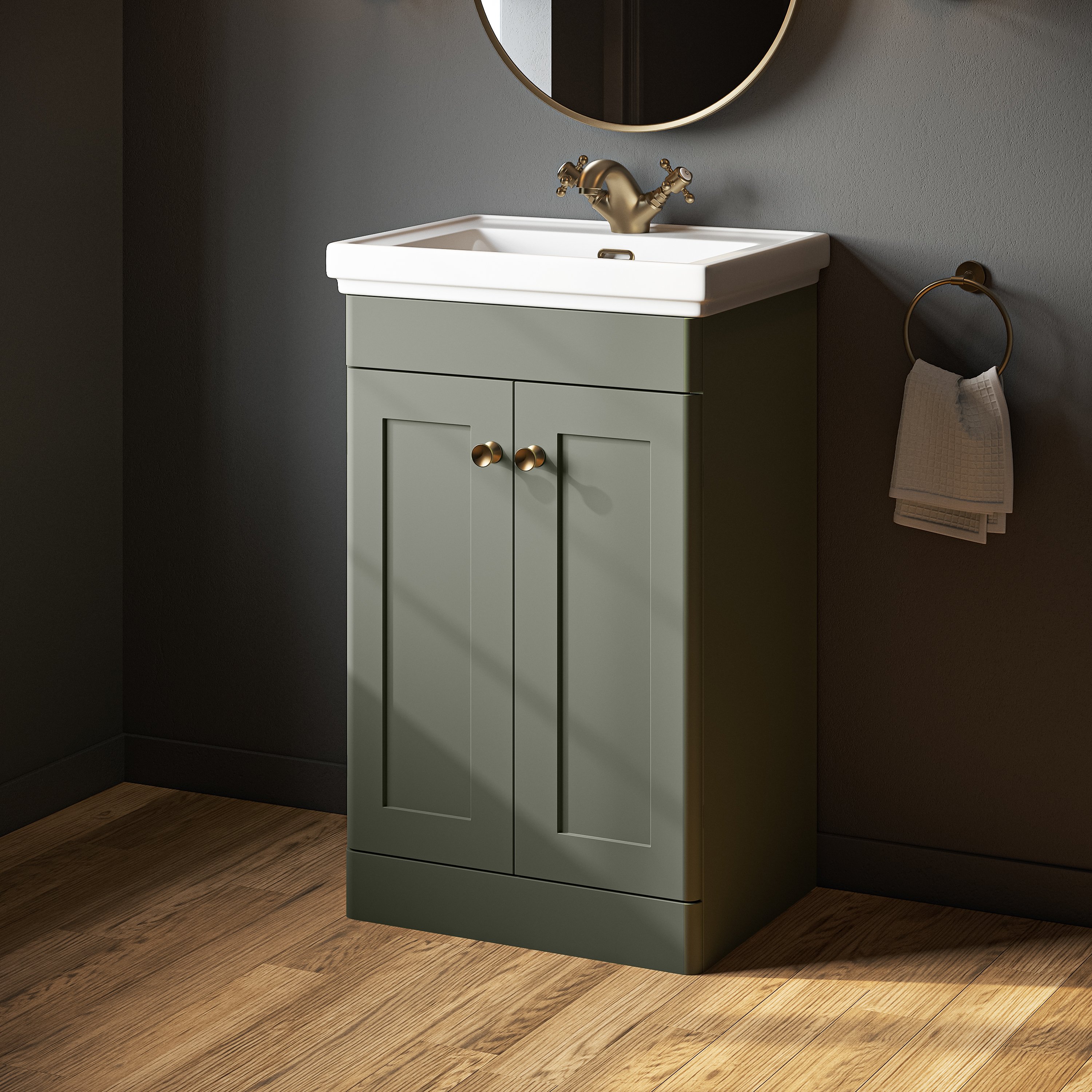 Butler & Rose Ophelia 500mm Floorstanding 2 Door Vanity Unit & Basin
