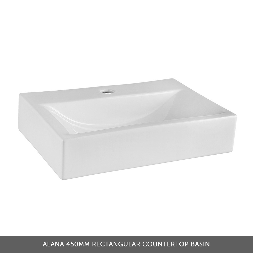 Emily Gloss White Wall Mounted 2 Drawer Vanity Unit and Countertop with Brushed Brass Handles