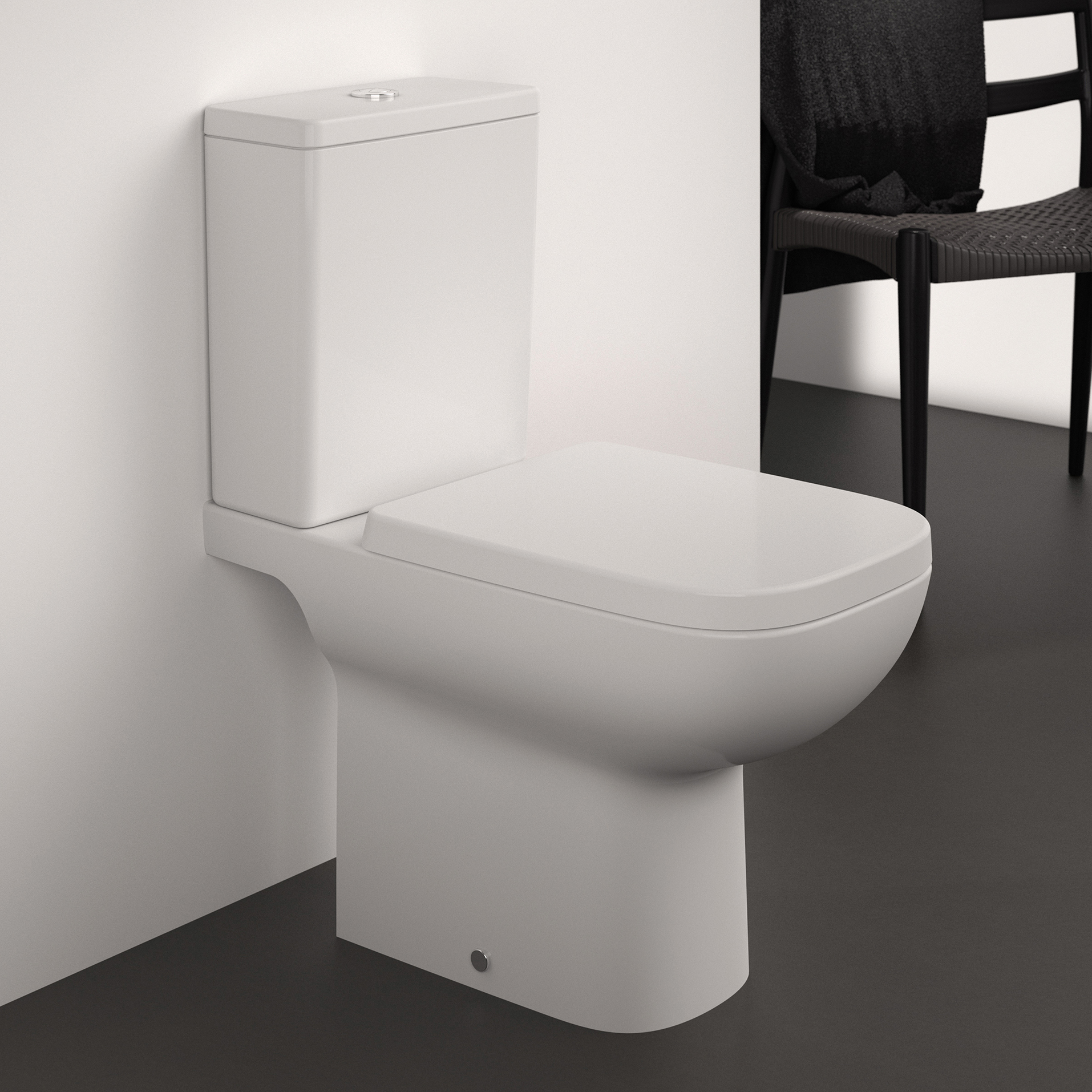 Ideal Standard i.life A Close Coupled Rimless Toilet with Soft Close Seat