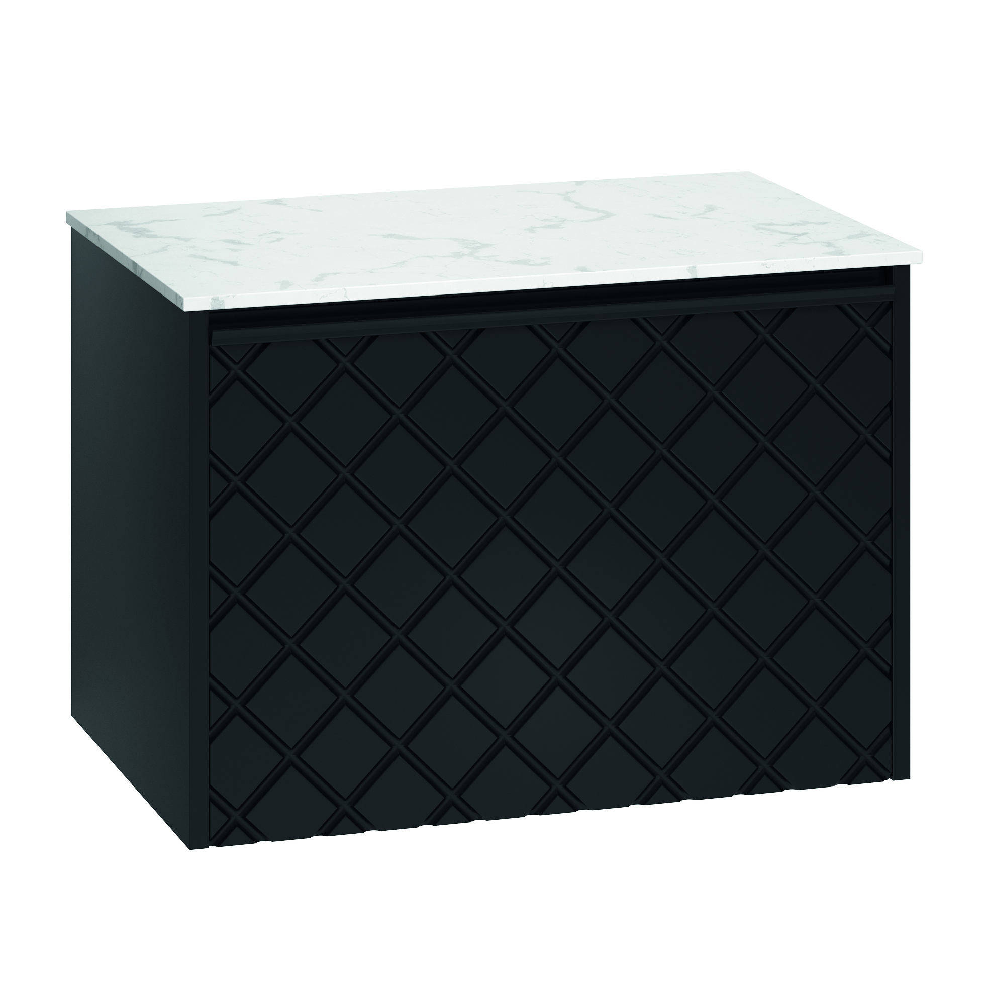 Crosswater Vergo 700mm Wall Hung Single Crosshatch Drawer Vanity Unit & Countertop Options