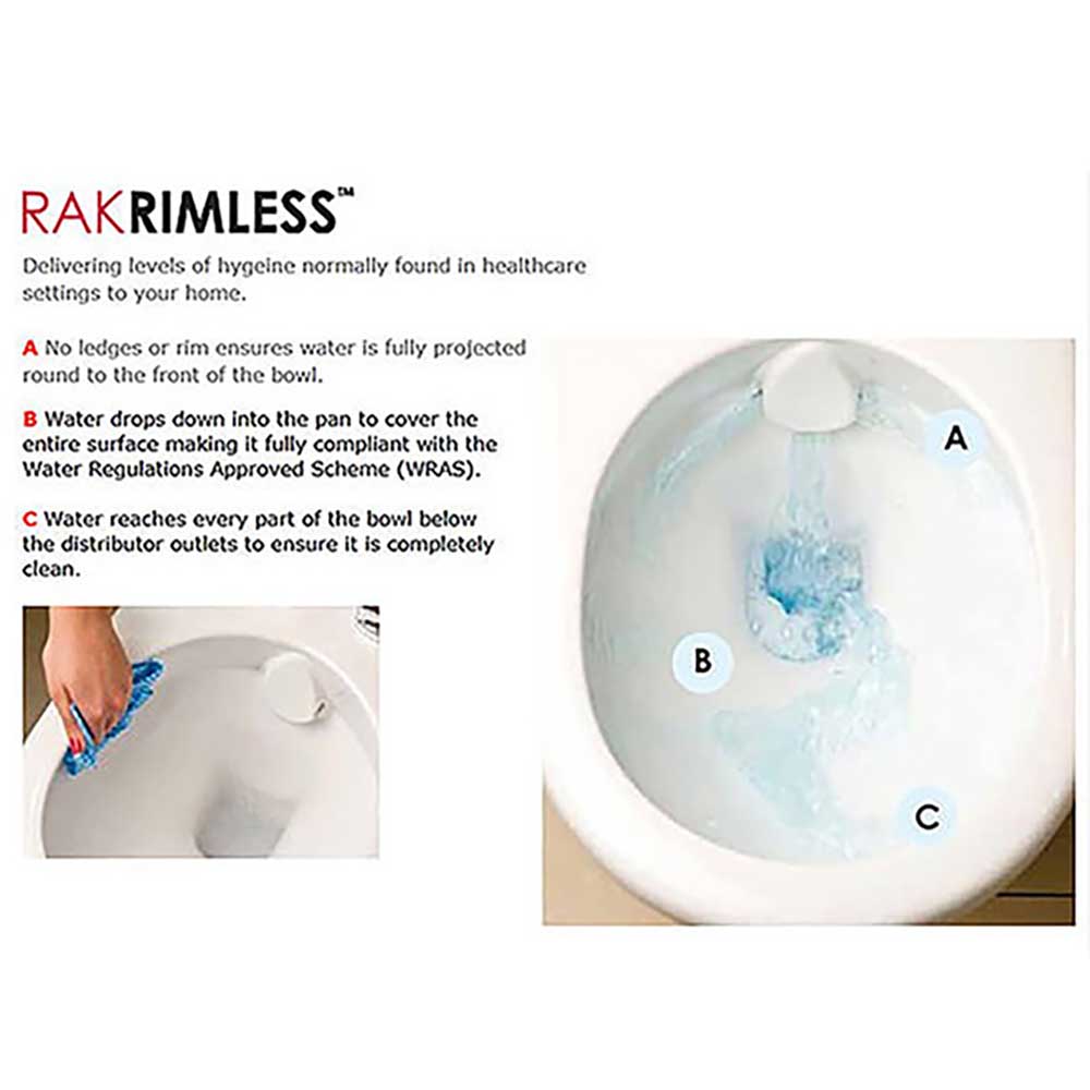 RAK Resort Back to Wall Rimless Toilet with Soft Close Seat