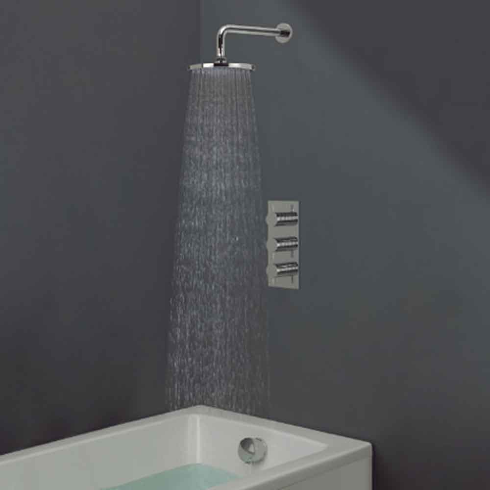 Crosswater Kai Triple Lever Concealed Thermostatic Shower Valve with 3 Way Diverter
