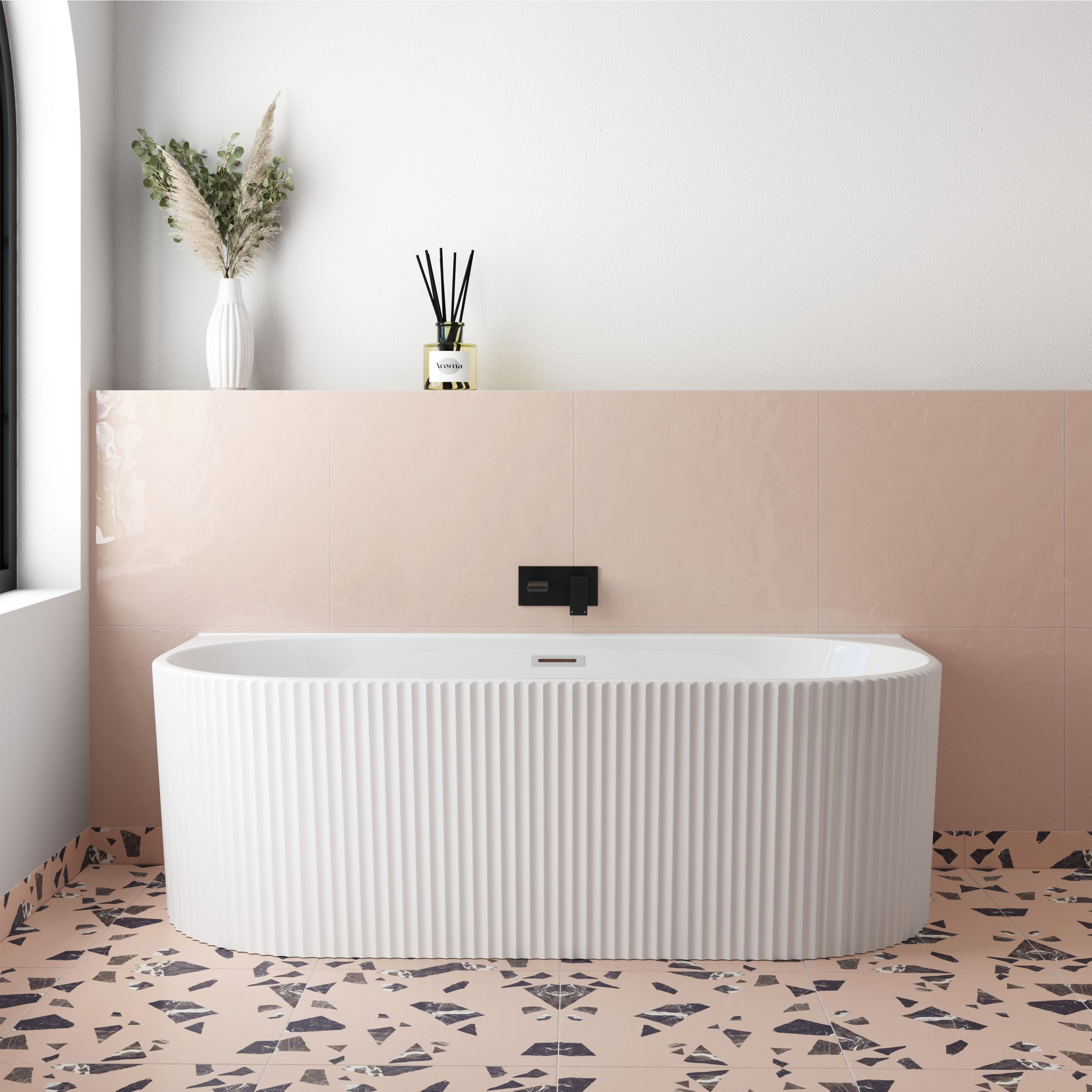 Billy Fluted Back to Wall Bath - 1700 x 780mm