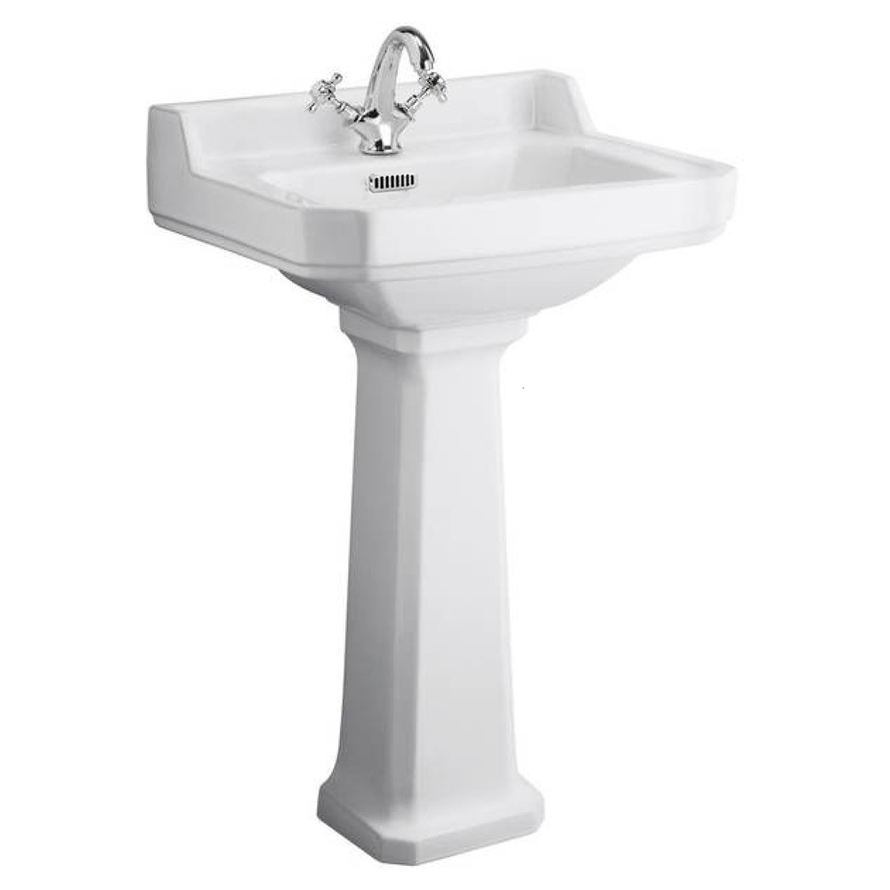 Butler & Rose Catherine 560mm Full Pedestal & Basin - 1 Tap Hole