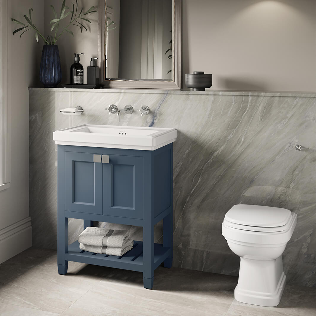 Burlington Riviera 3 Hole Wall Mounted Basin Mixer Tap