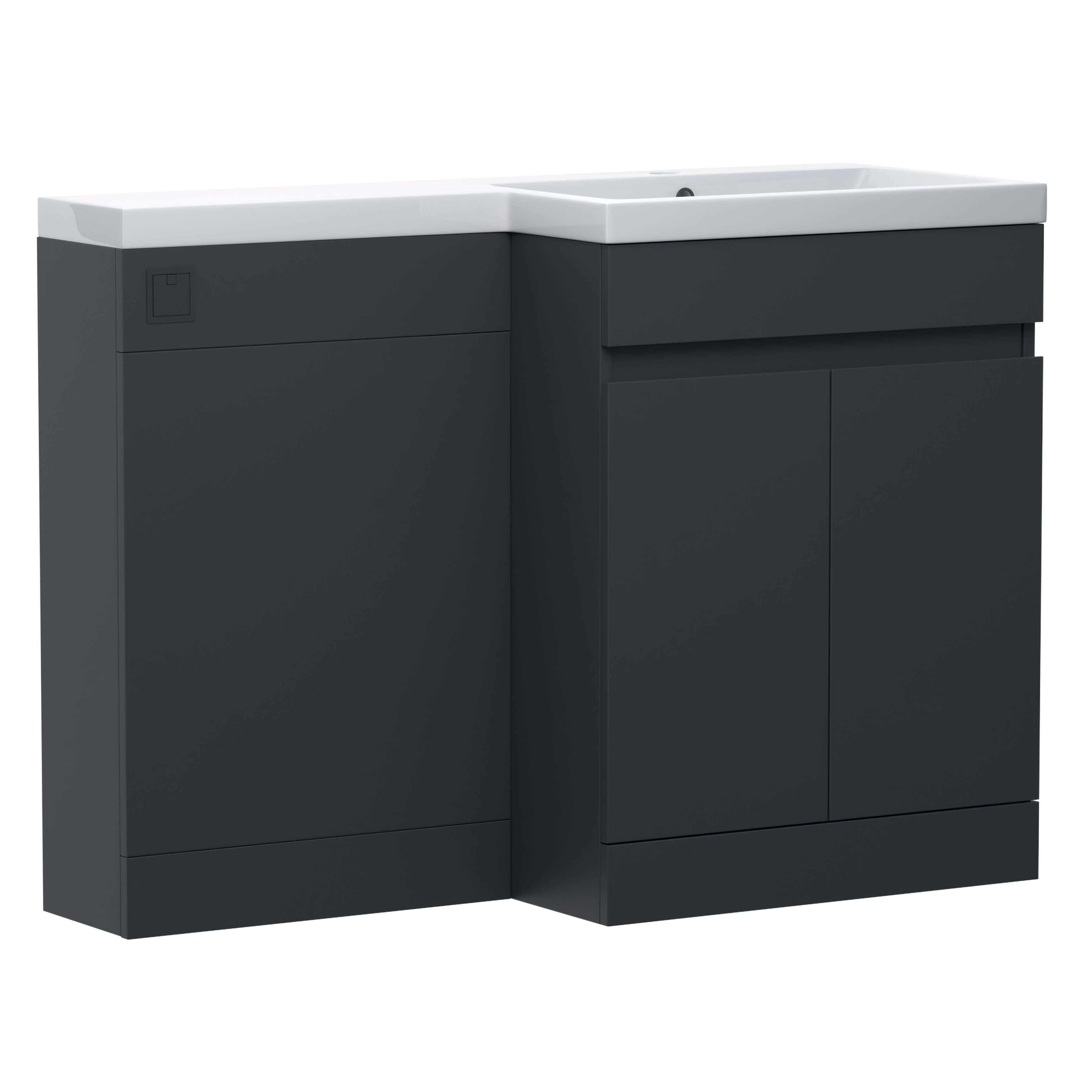Dylan 1100mm Combination Basin & Toilet Unit - Matt Anthracite