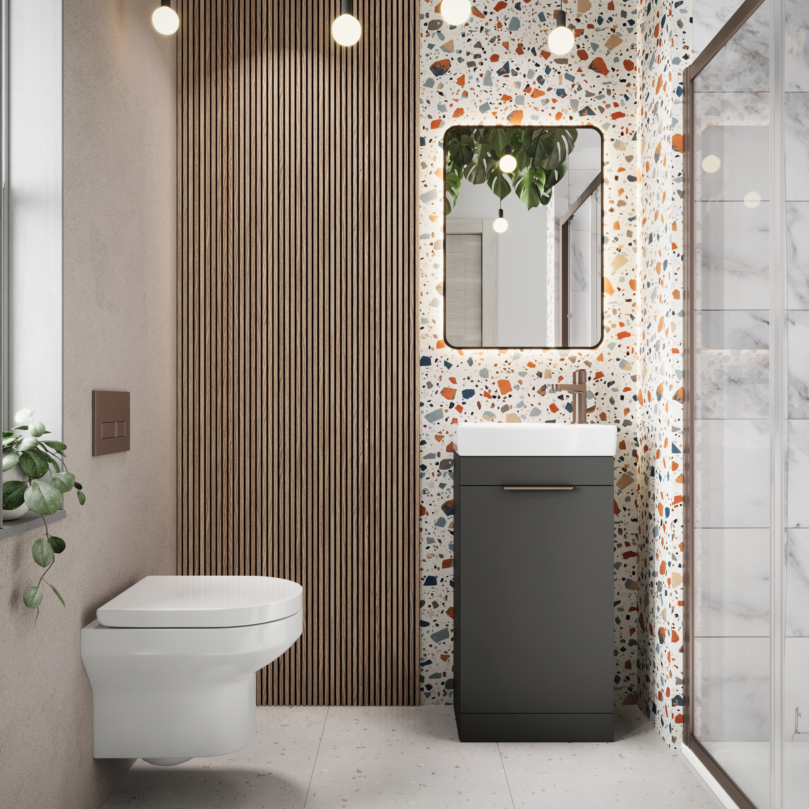 Riley 455mm Cloakroom Floorstanding Vanity Unit & Basin