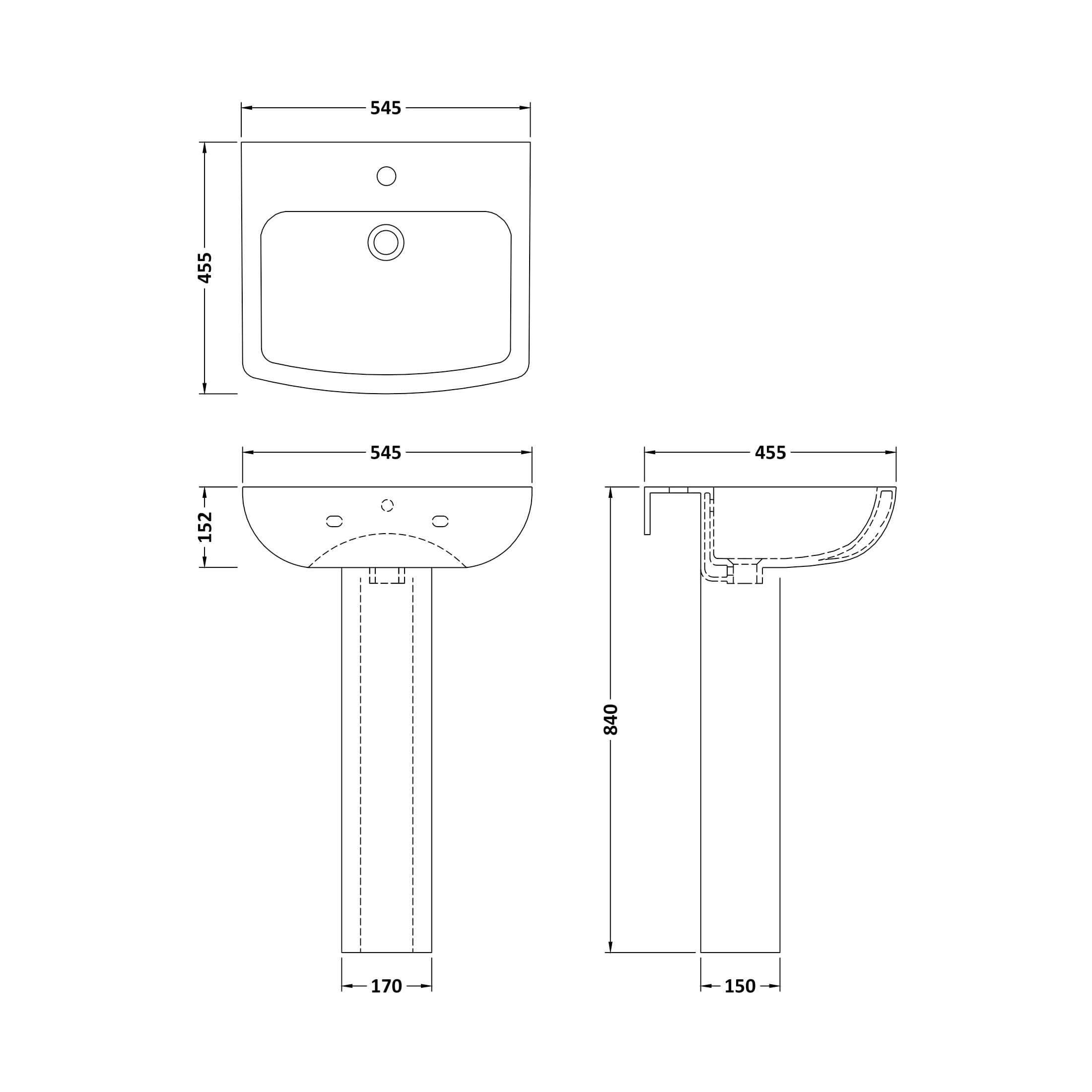 Emily Modern Bathroom Suite with Rimless Toilet & Front Bath Panel