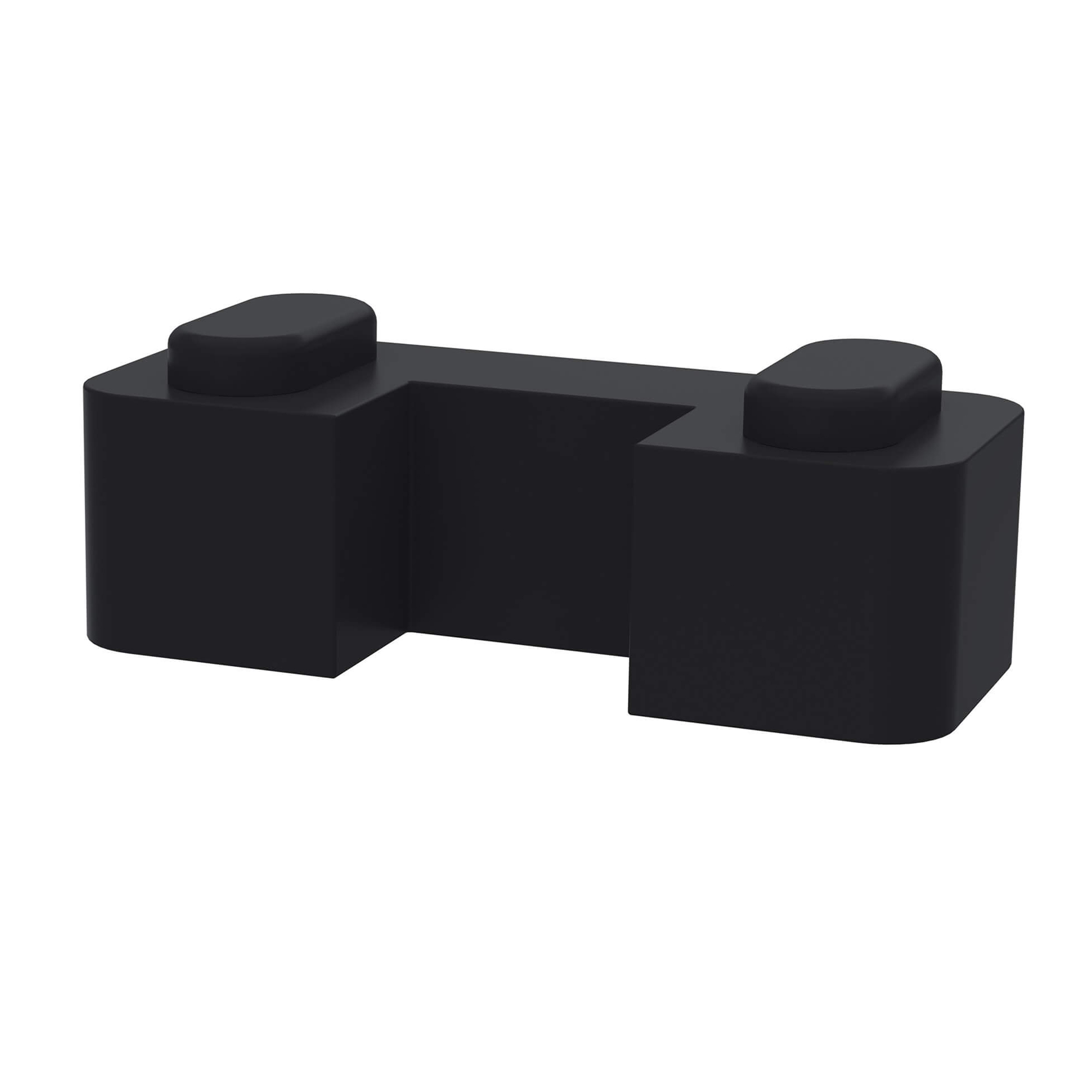 Harbour Contour Wetroom Screen Matt Black Support Foot