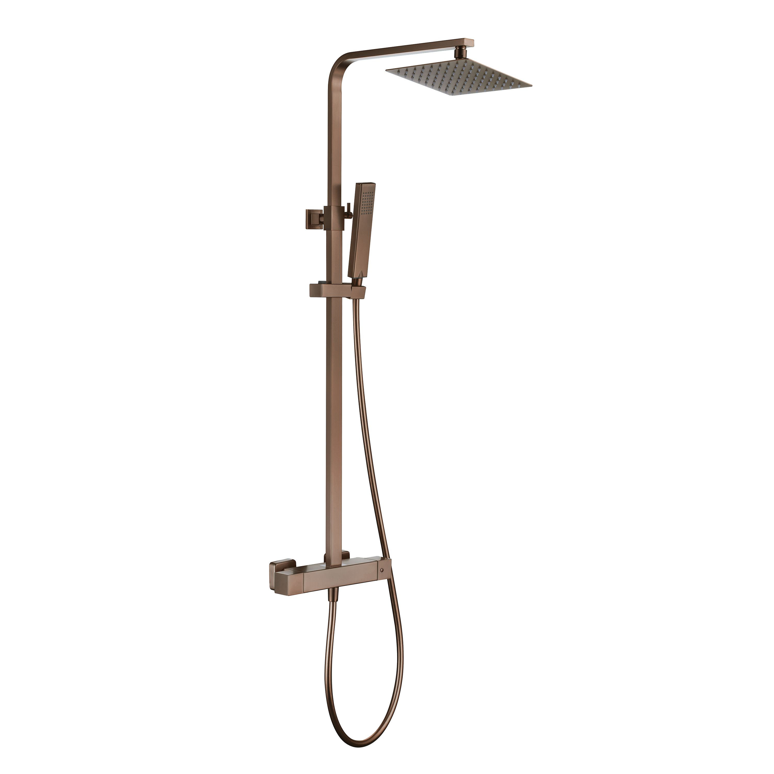 Harbour Status Cool Touch Square Thermostatic Rigid Riser Shower Kit