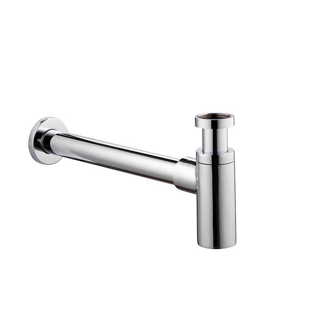 Imex Minimalist 1.25 Inch Chrome Bottle Trap And Pipe