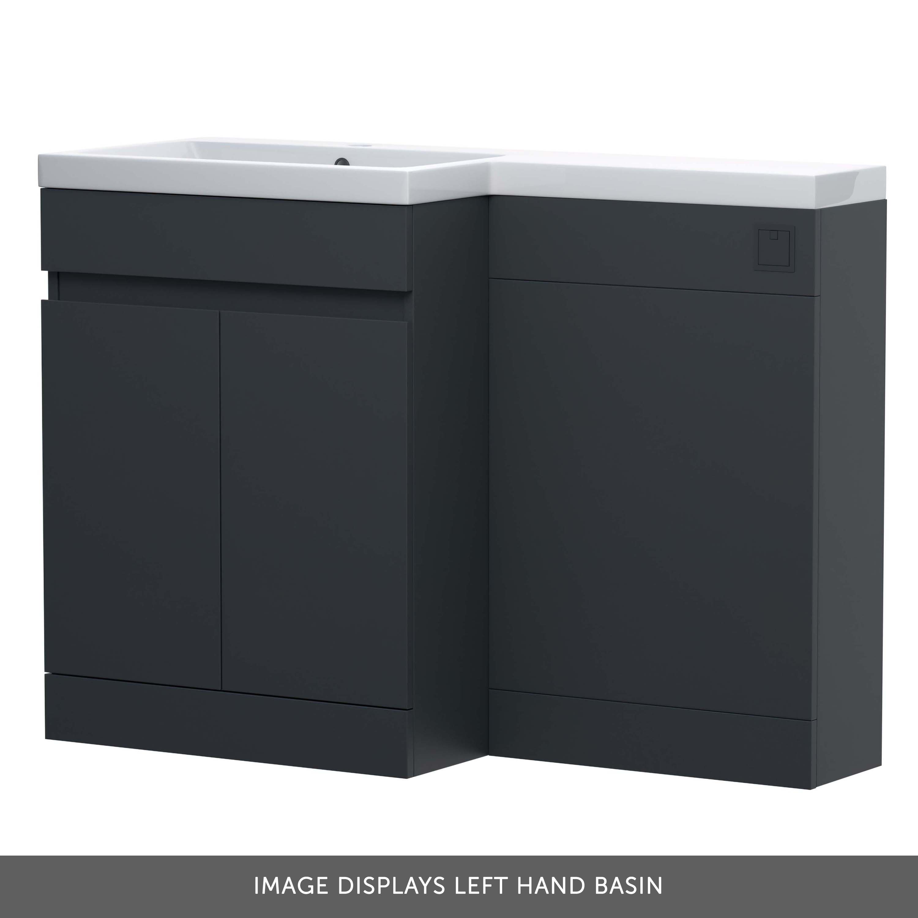 Dylan 1100mm Combination Basin & Toilet Unit - Matt Anthracite