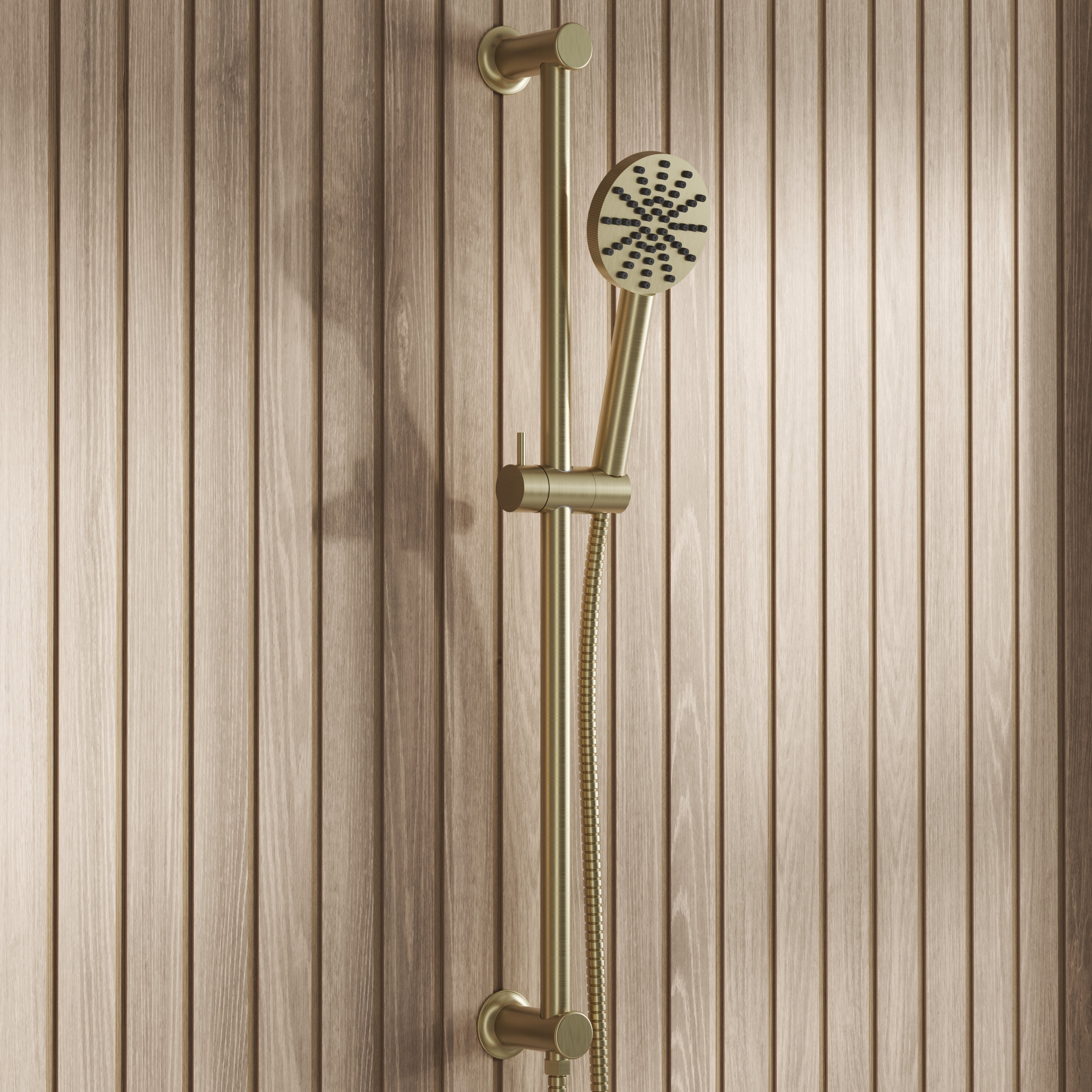 Core Fluted Slide Rail Shower Kit, Handset & Hose with Integrated Elbow