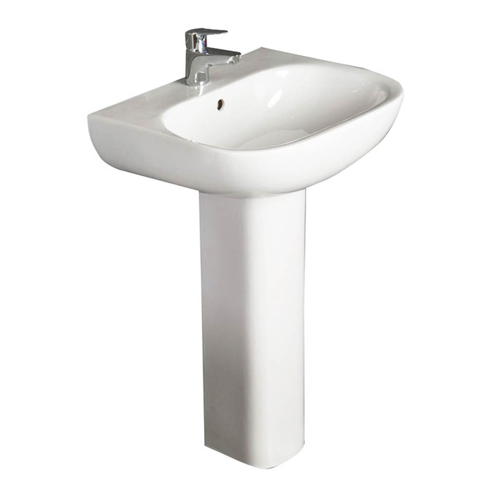 RAK Tonique 450mm 1 Tap Hole Basin & Pedestal