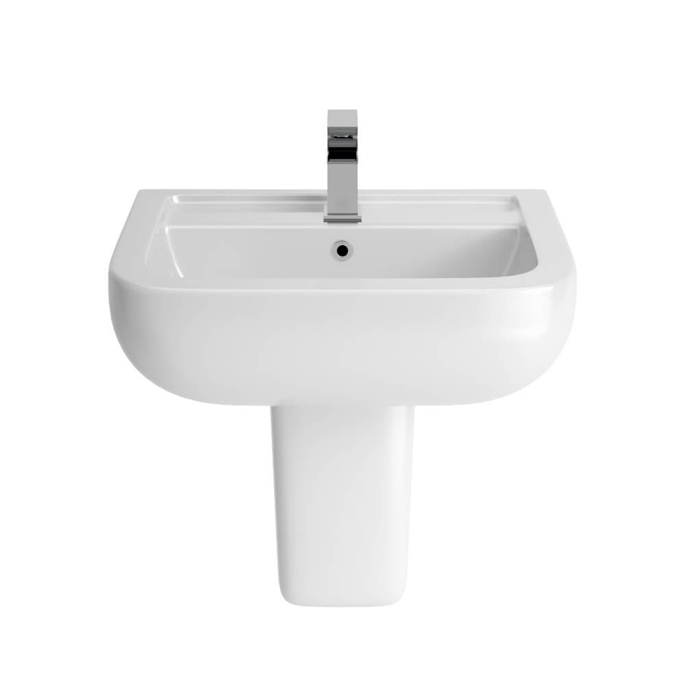 Harbour Icon 550mm 1 Tap Hole Basin & Semi Pedestal