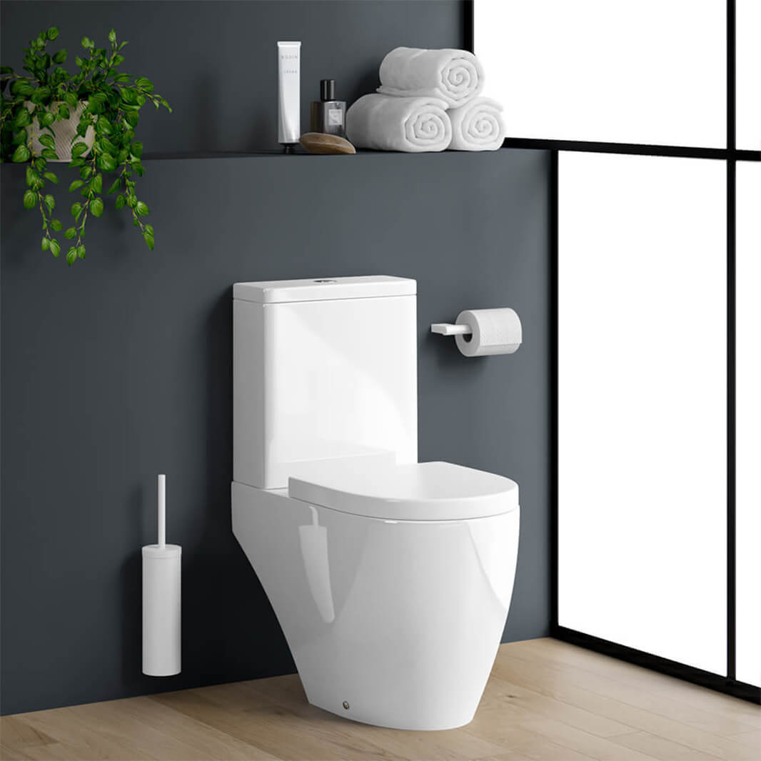 Harbour Clear Modern Close Coupled Toilet & Soft Close Seat