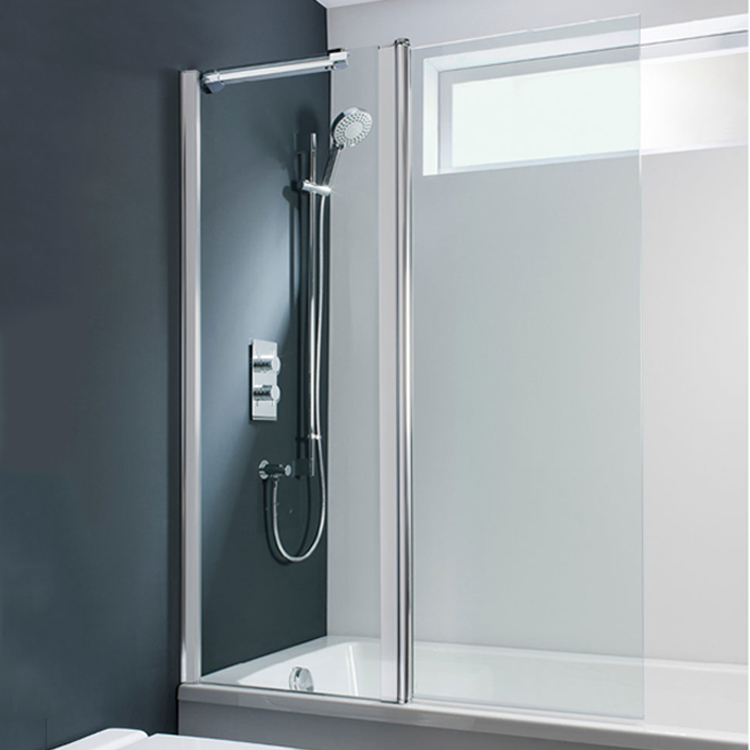Crosswater Design Double Panel Bath Screen - 1500 x 1060mm