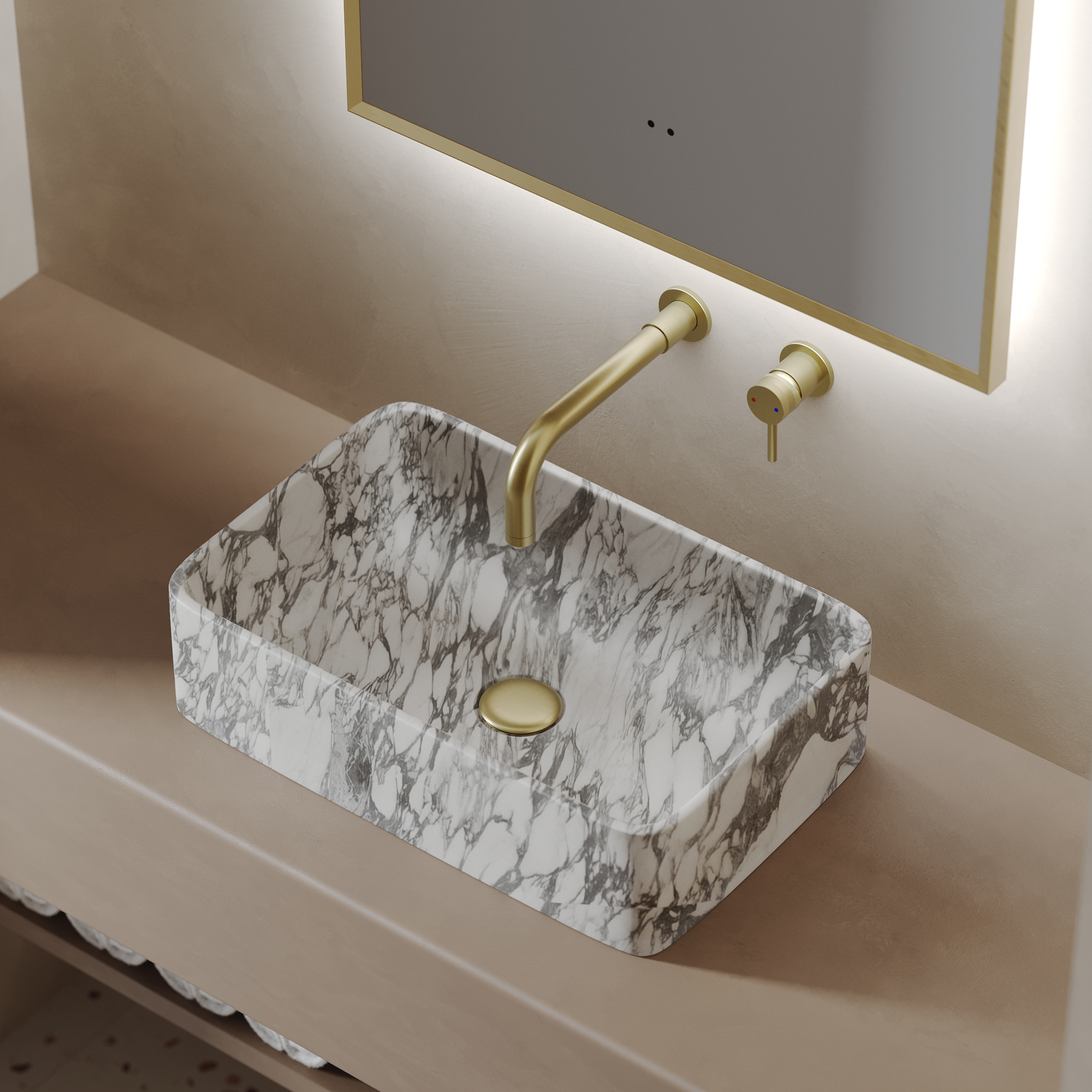 Harbour Tuscany 420mm Marble Countertop Basin