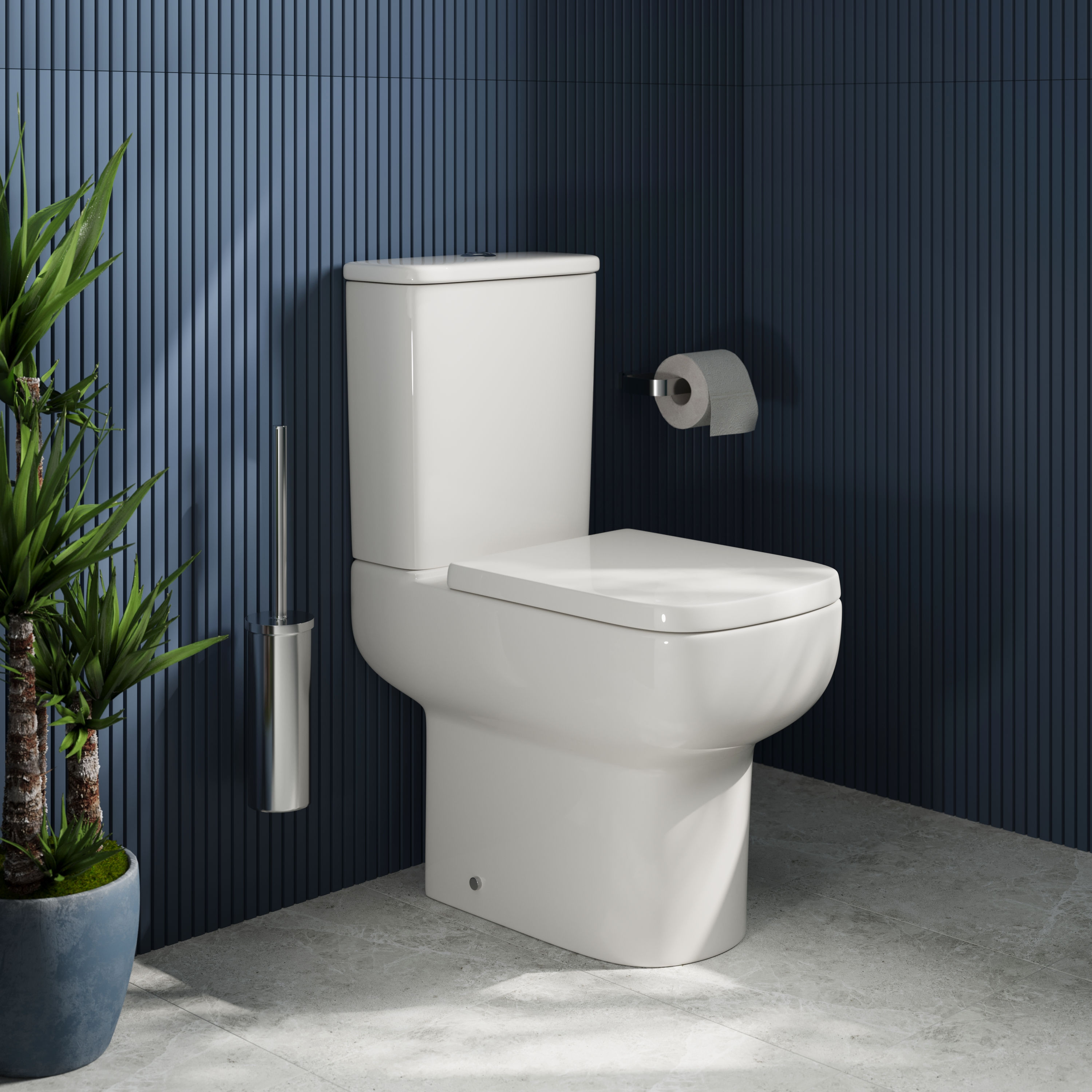 Harbour Icon Rimless Comfort Height Close Coupled Toilet & Soft Close Seat