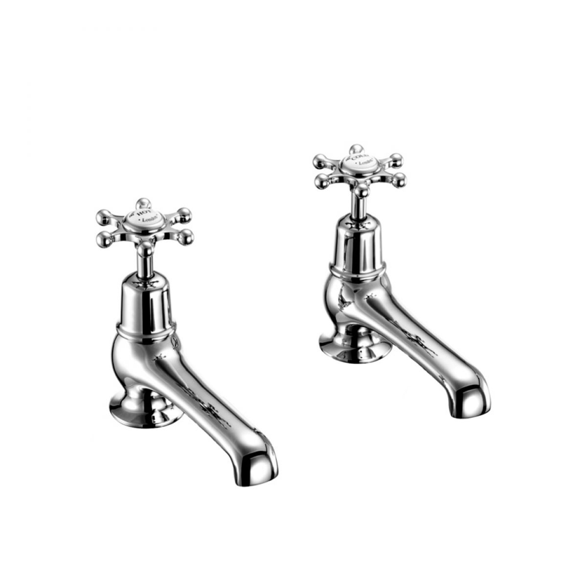 Burlington Birkenhead Deck Mounted Bath Pillar Taps
