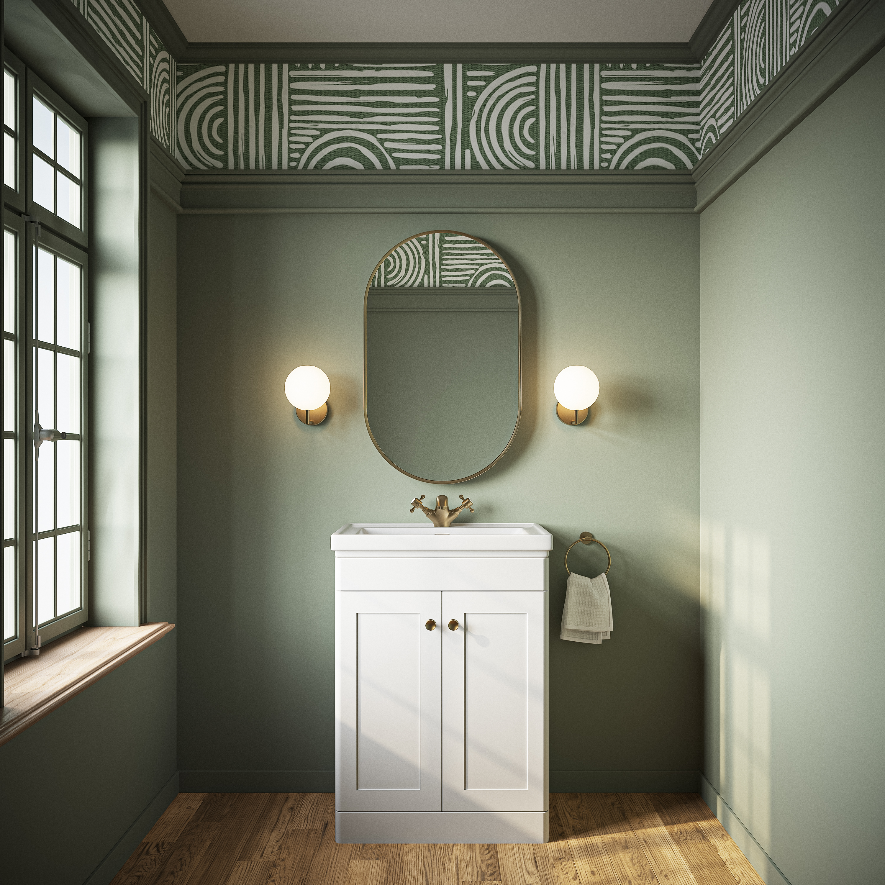 Butler & Rose Ophelia 600mm Floorstanding 2 Door Vanity Unit & Basin