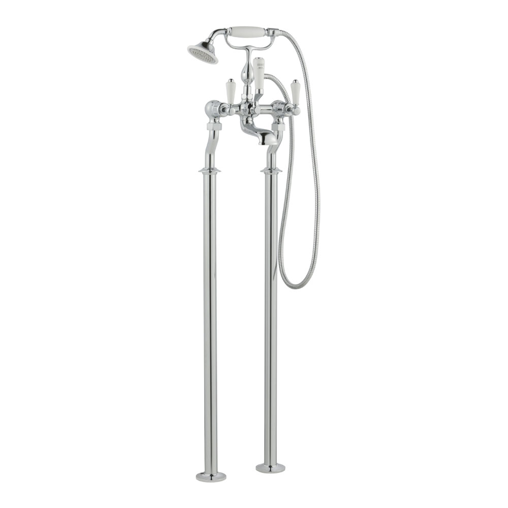 Butler & Rose Caledonia Lever Floor Standing Bath And Shower Mixer Tap With Shower Kit