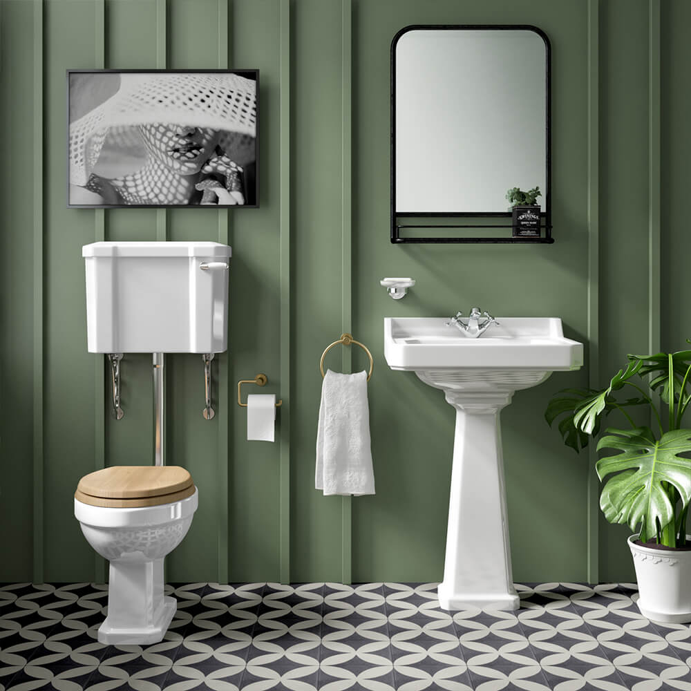 Butler & Rose Catherine 600mm Full Pedestal & Basin - 1 Tap Hole