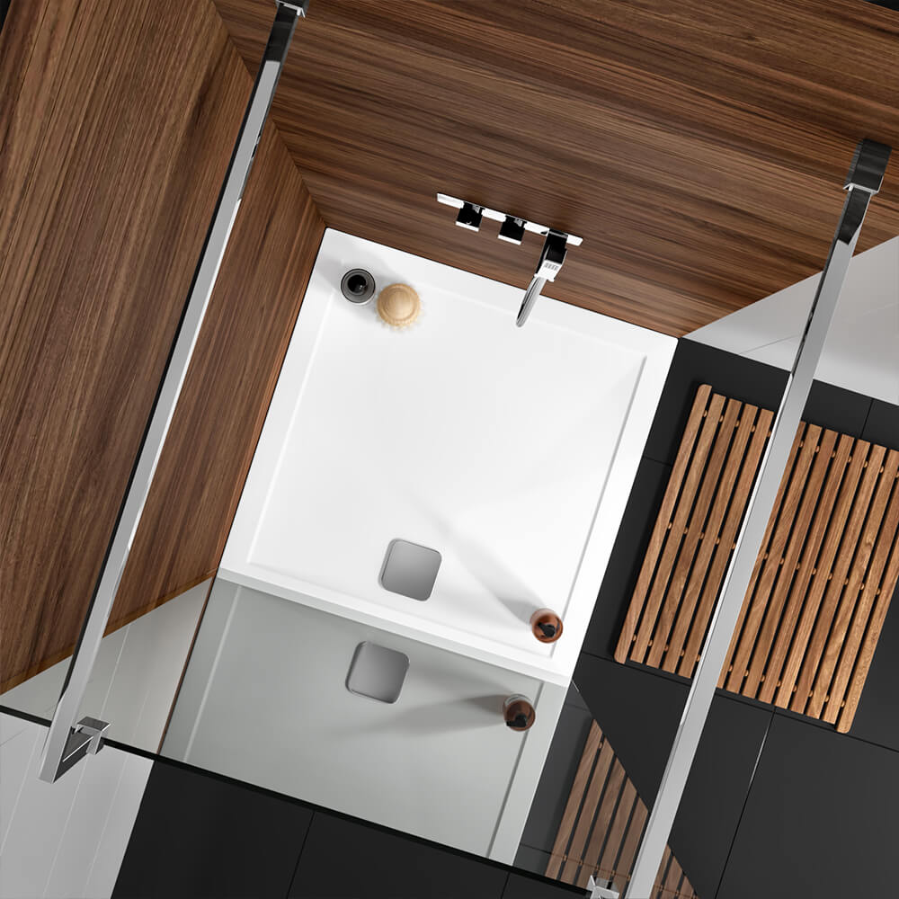 Drench 25mm Wafer Thin Luxury Stone Square Shower Tray