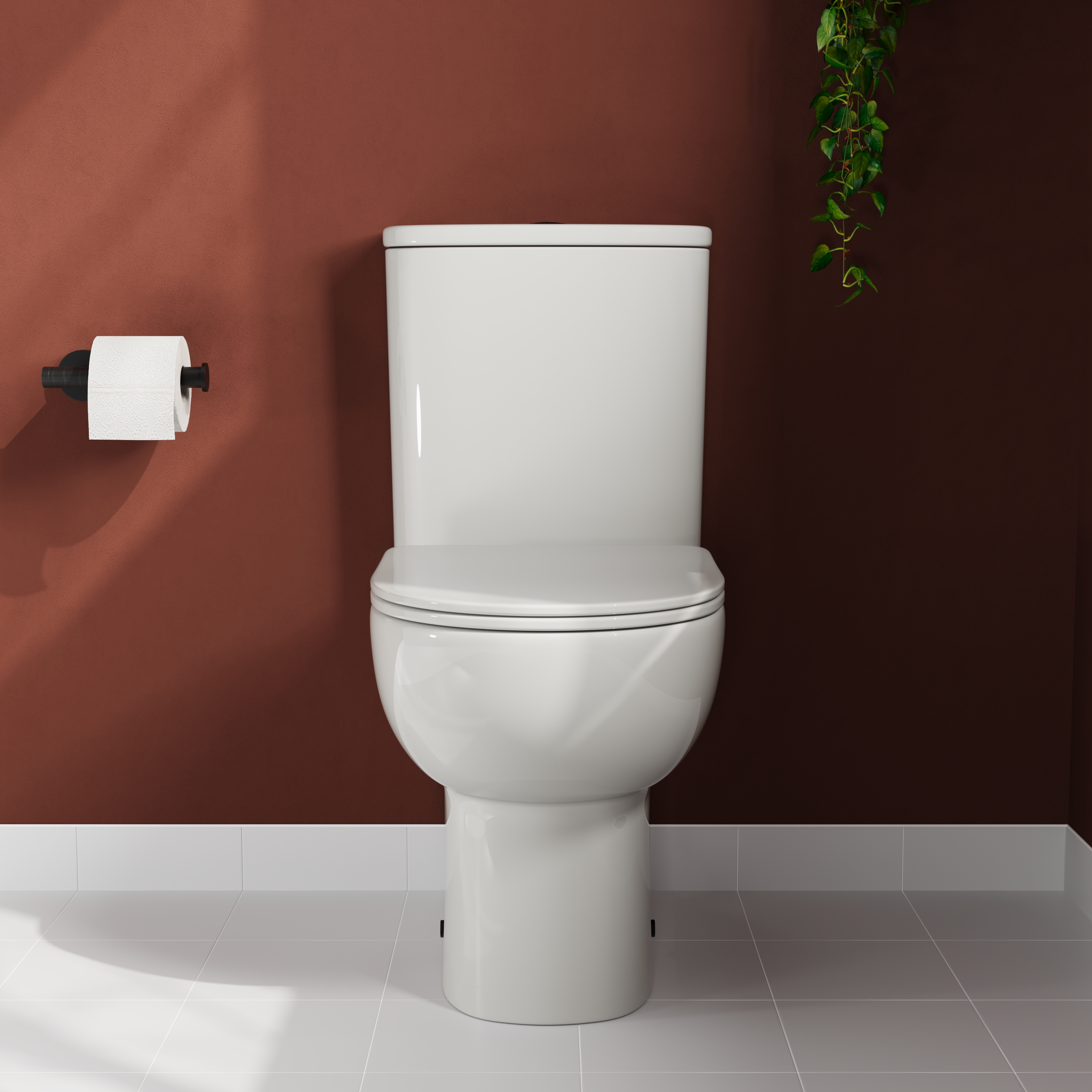 Harbour Serenity Rimless Back To Wall Close Coupled Toilet with Soft Close Seat
