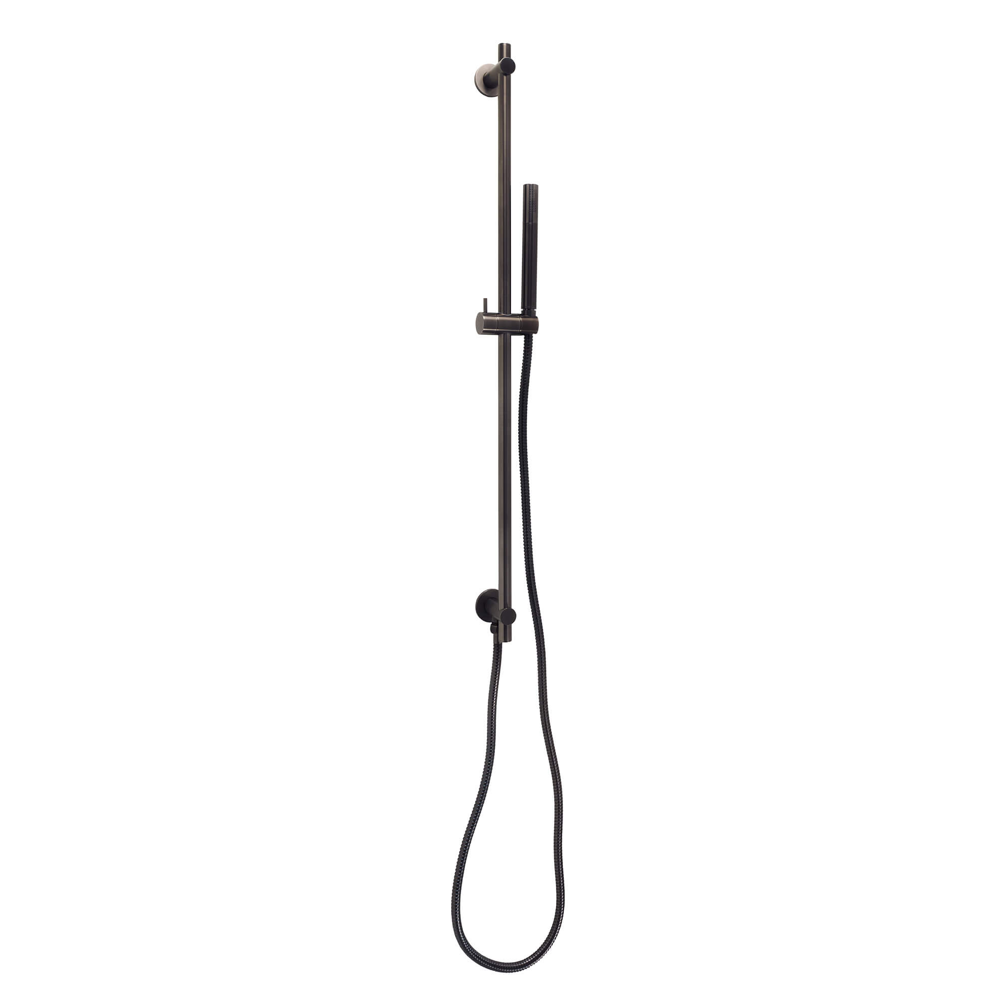 VOS Slide Rail Shower Kit with Shower Handset & Hose - Brushed Black