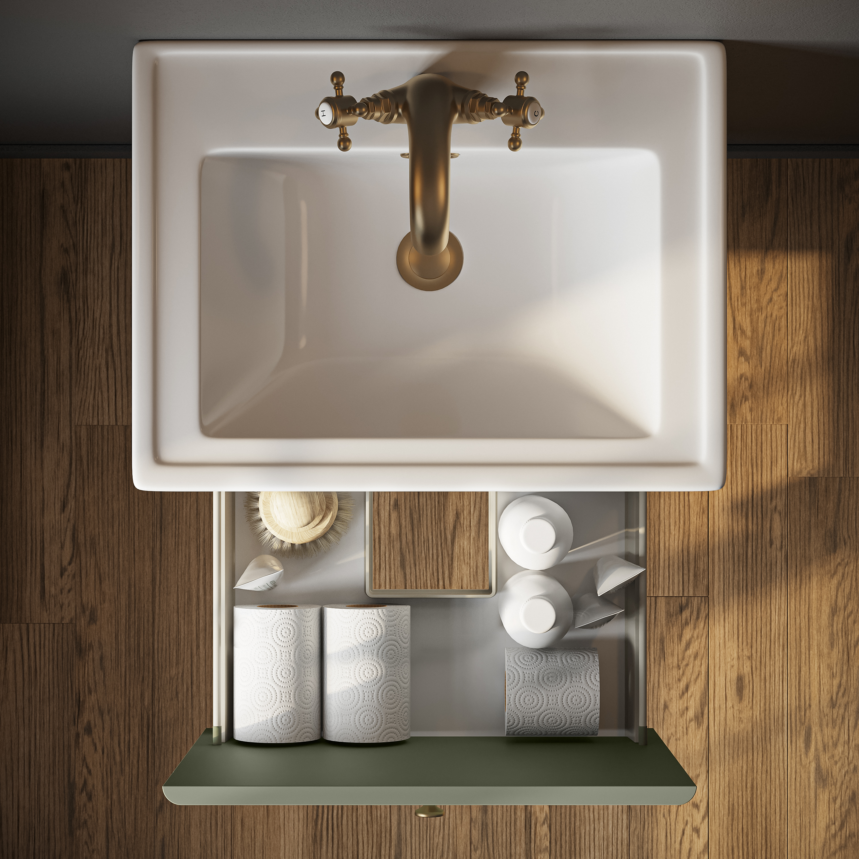 Butler & Rose Ophelia 500mm Wall Mounted 1 Drawer Vanity Unit & Basin test