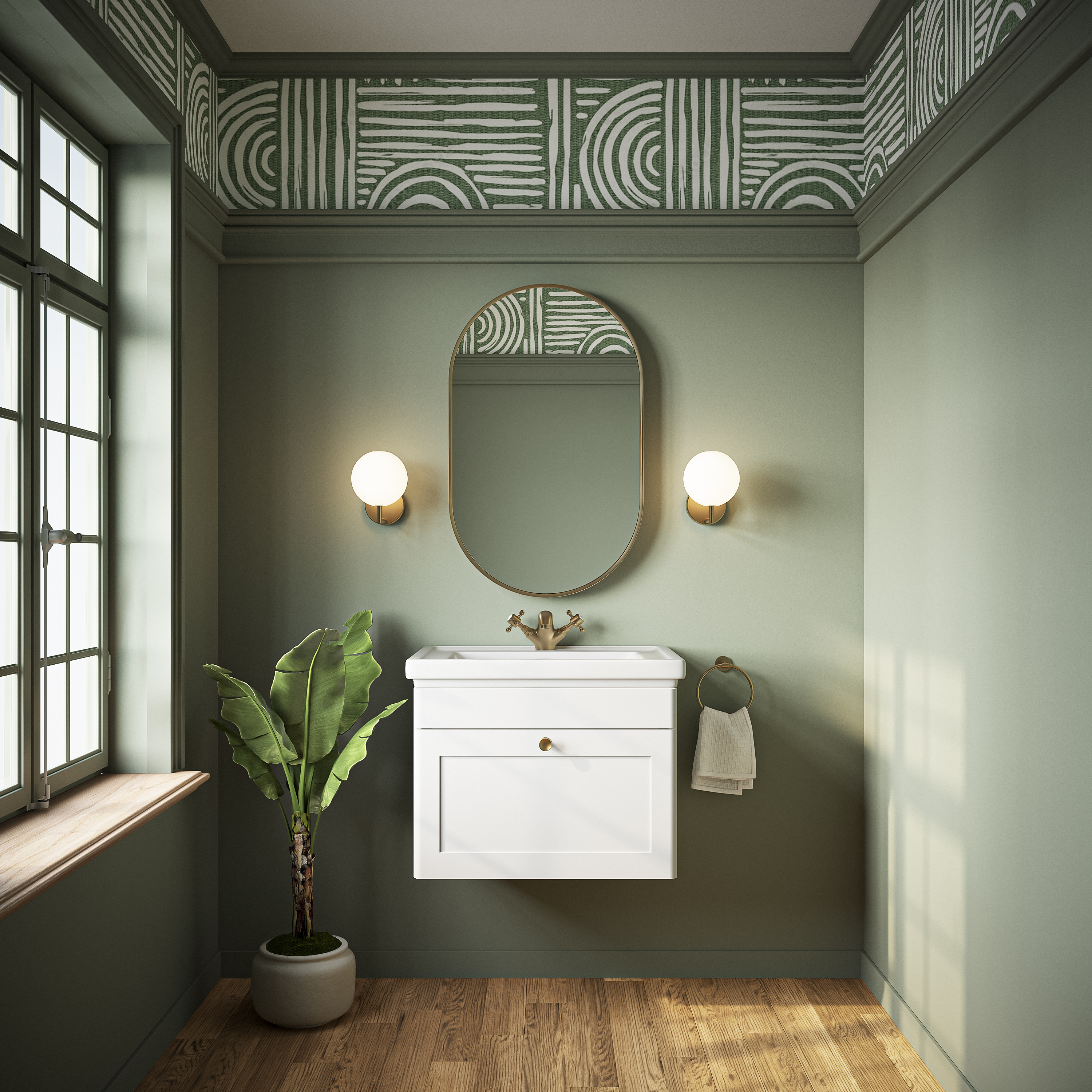 Butler & Rose Ophelia Traditional Toilet & 600mm Wall Hung Vanity Unit Bathroom Suite
