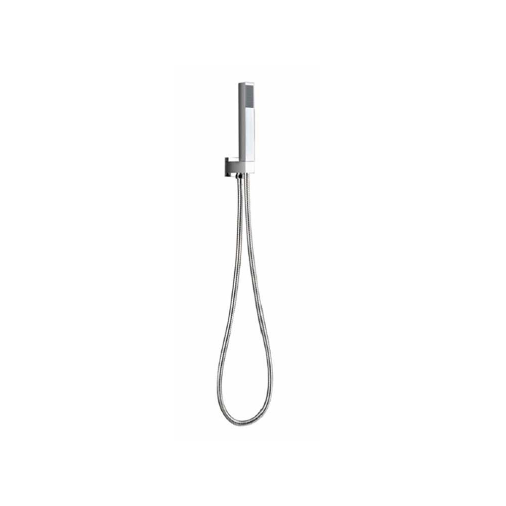 Vellamo Square Shower Handset, Wall Bracket & Hose