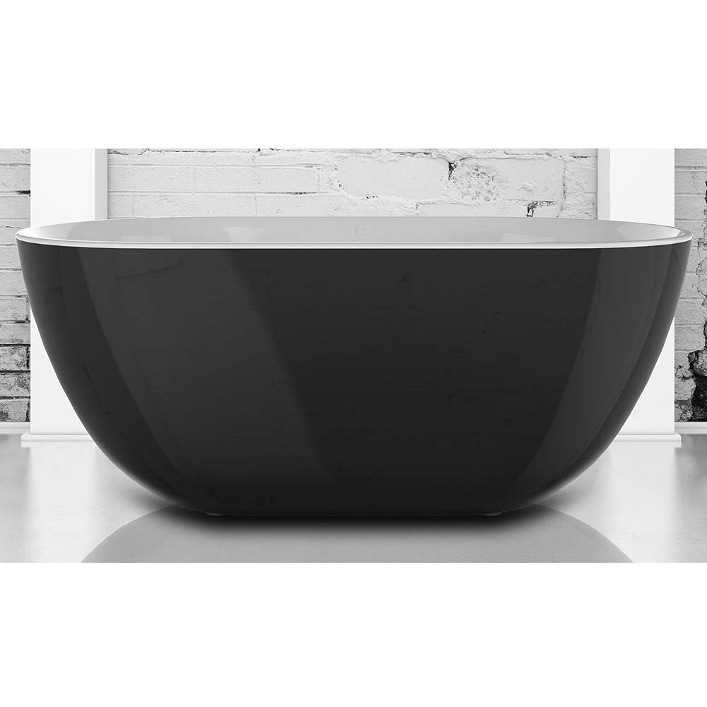Charlotte Edwards Mayfair Gloss Black Freestanding Bath - 1500 x 780mm