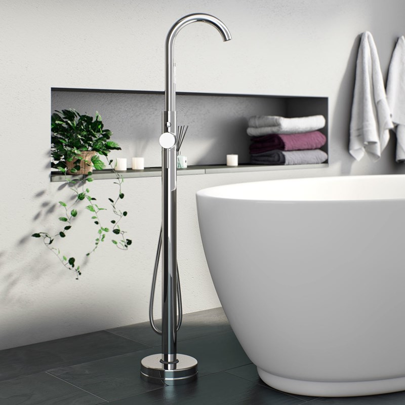 Vellamo Twist Freestanding Bath Shower Mixer Tap