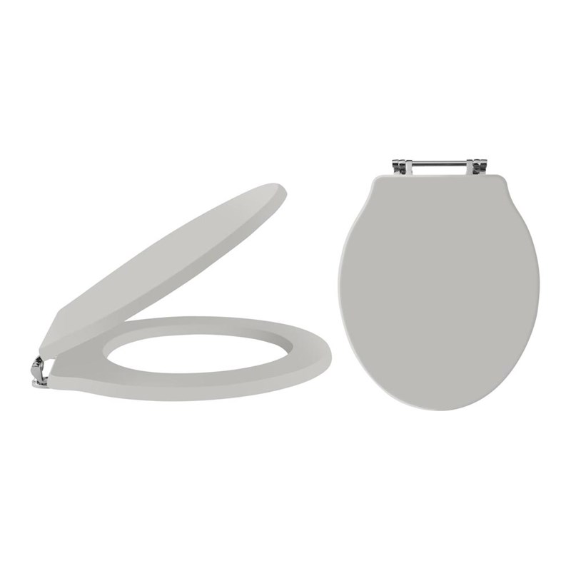Butler & Rose Benedict Stone Grey Soft Closing Top Fix Toilet Seat