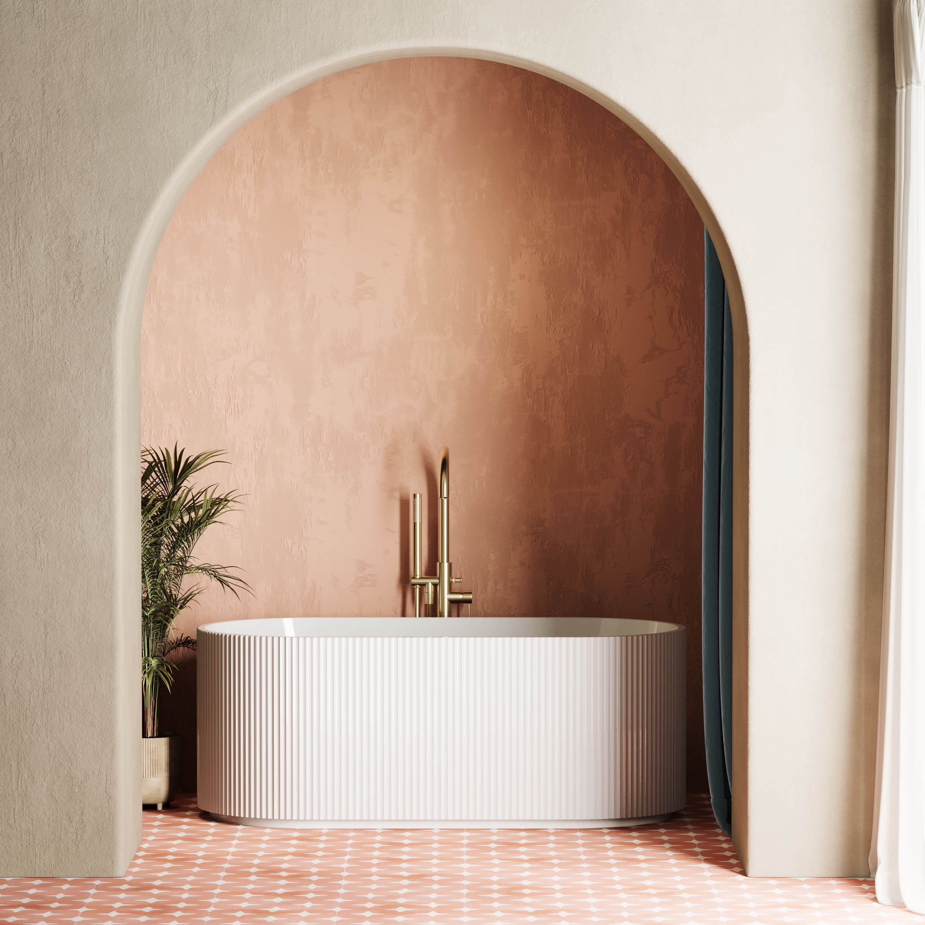 Billy Fluted Freestanding Bath - 1700 x 800mm