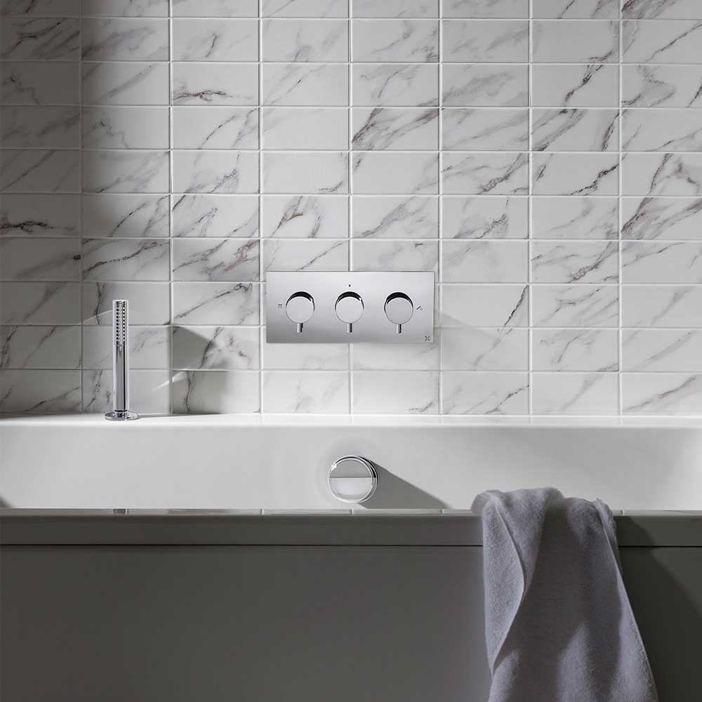 Crosswater MPRO Overflow Bath Filler with Click Clack Waste