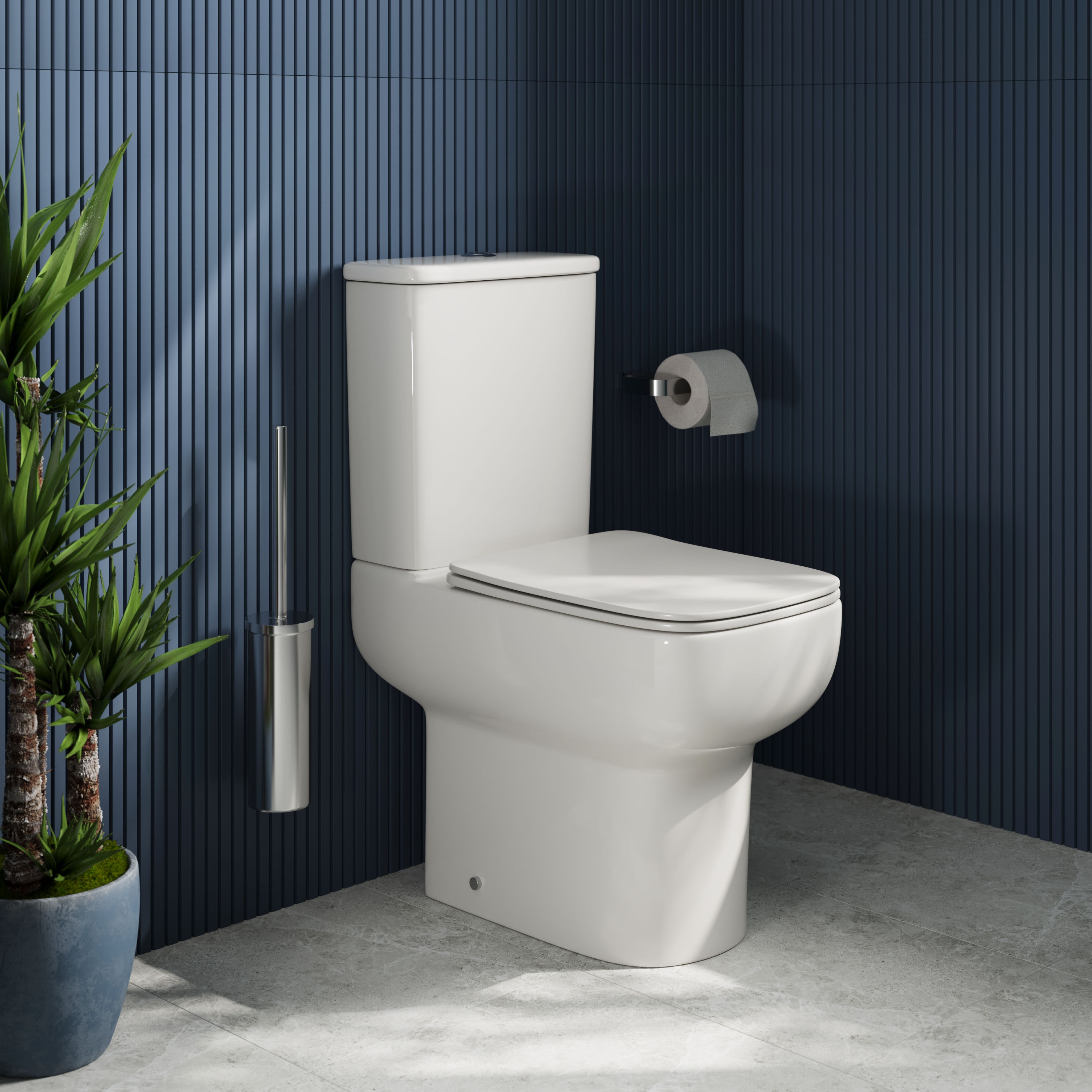 Harbour Icon Rimless Comfort Height Close Coupled Toilet & Soft Close Seat