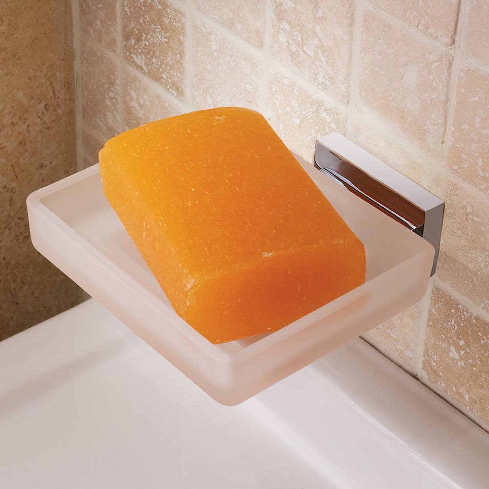 Vado Level Frosted Glass Soap Dish and Holder