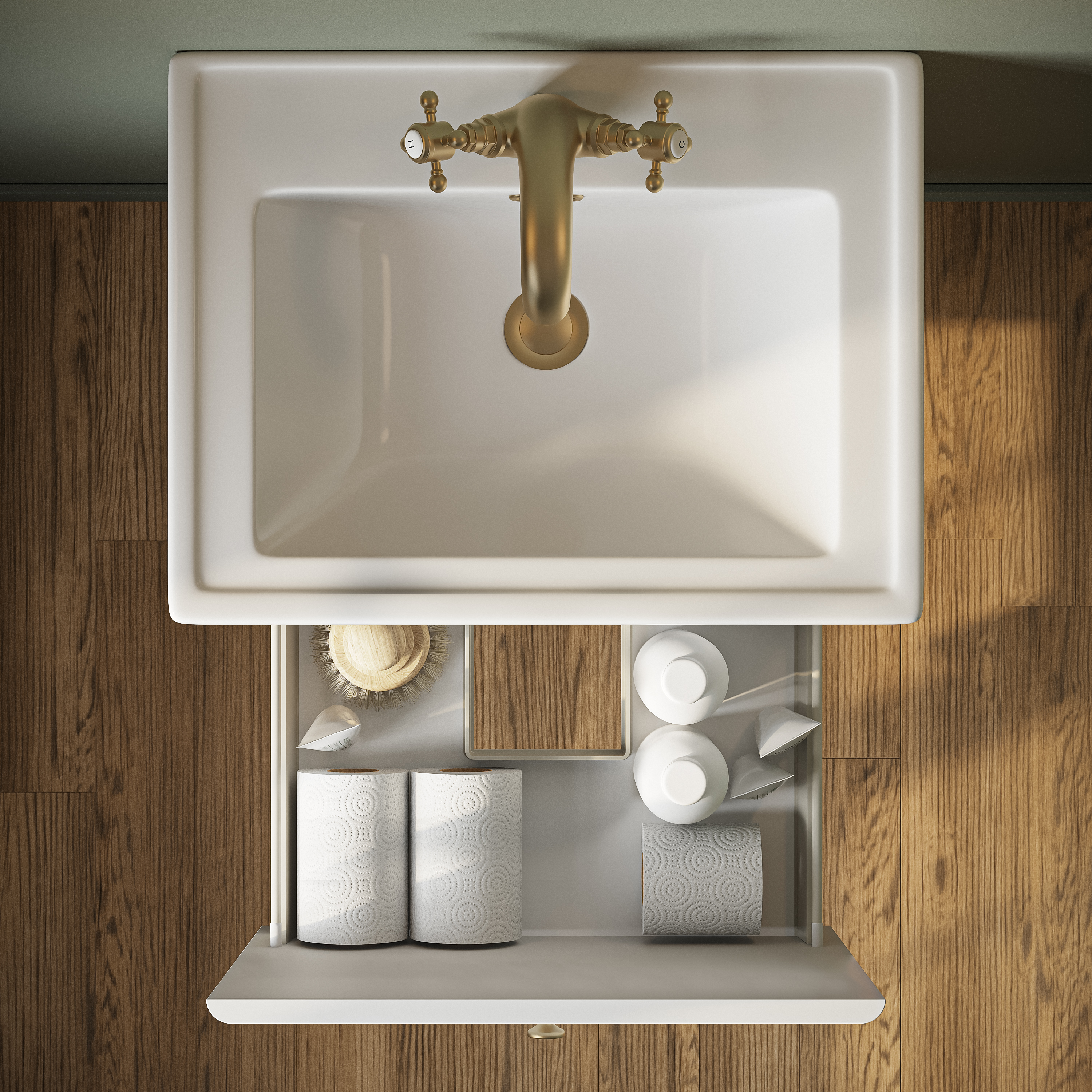 Butler & Rose Ophelia Traditional Toilet & 500mm Wall Hung Vanity Unit Bathroom Suite