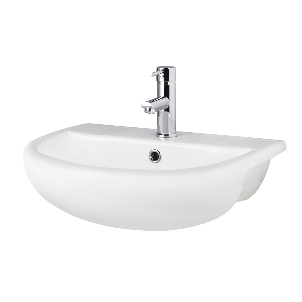 Lorraine 500mm Semi Recessed Basin
