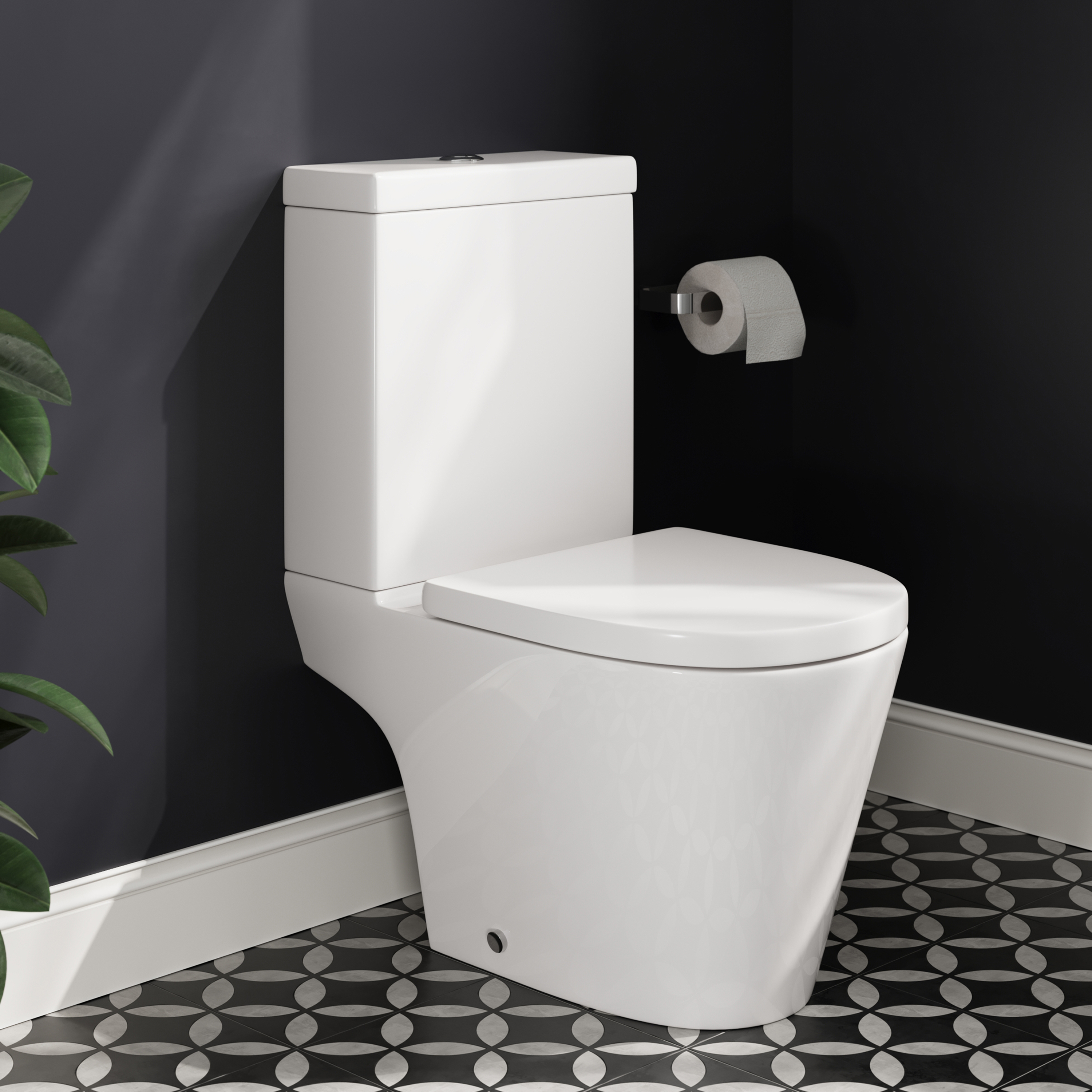 Harbour Clarity Close Coupled Rimless Toilet & Soft Close Seat