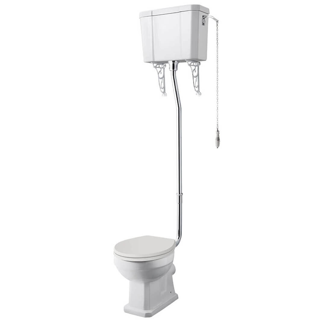 Butler & Rose Audrey Traditional High Level Toilet, Cistern & Flush Pipe Kit and Optional Seat