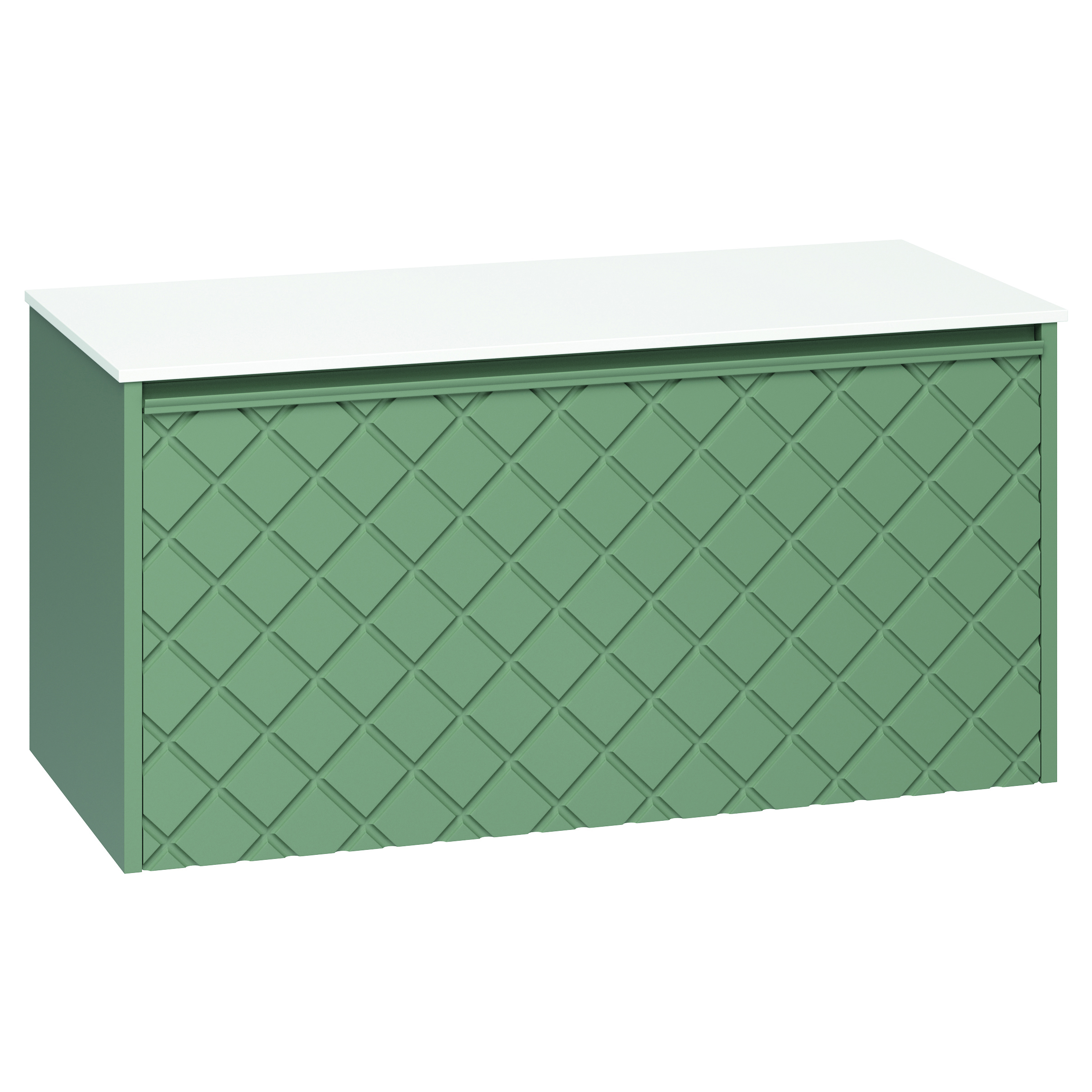 Crosswater Vergo 1000mm Wall Hung Single Crosshatch Drawer Vanity Unit & Countertop Options