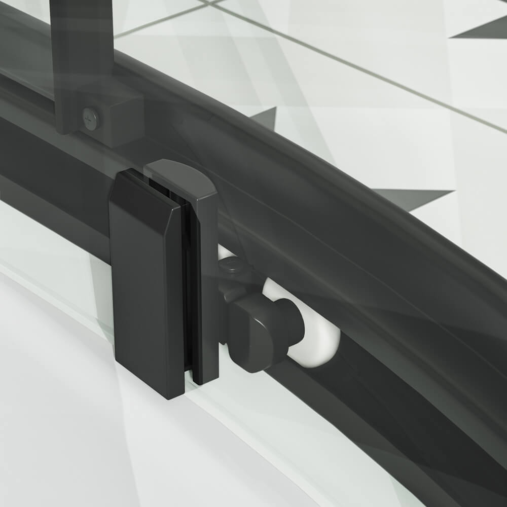 Harbour Primrose 6mm Matt Black Quadrant Shower Enclosure - 1850mm