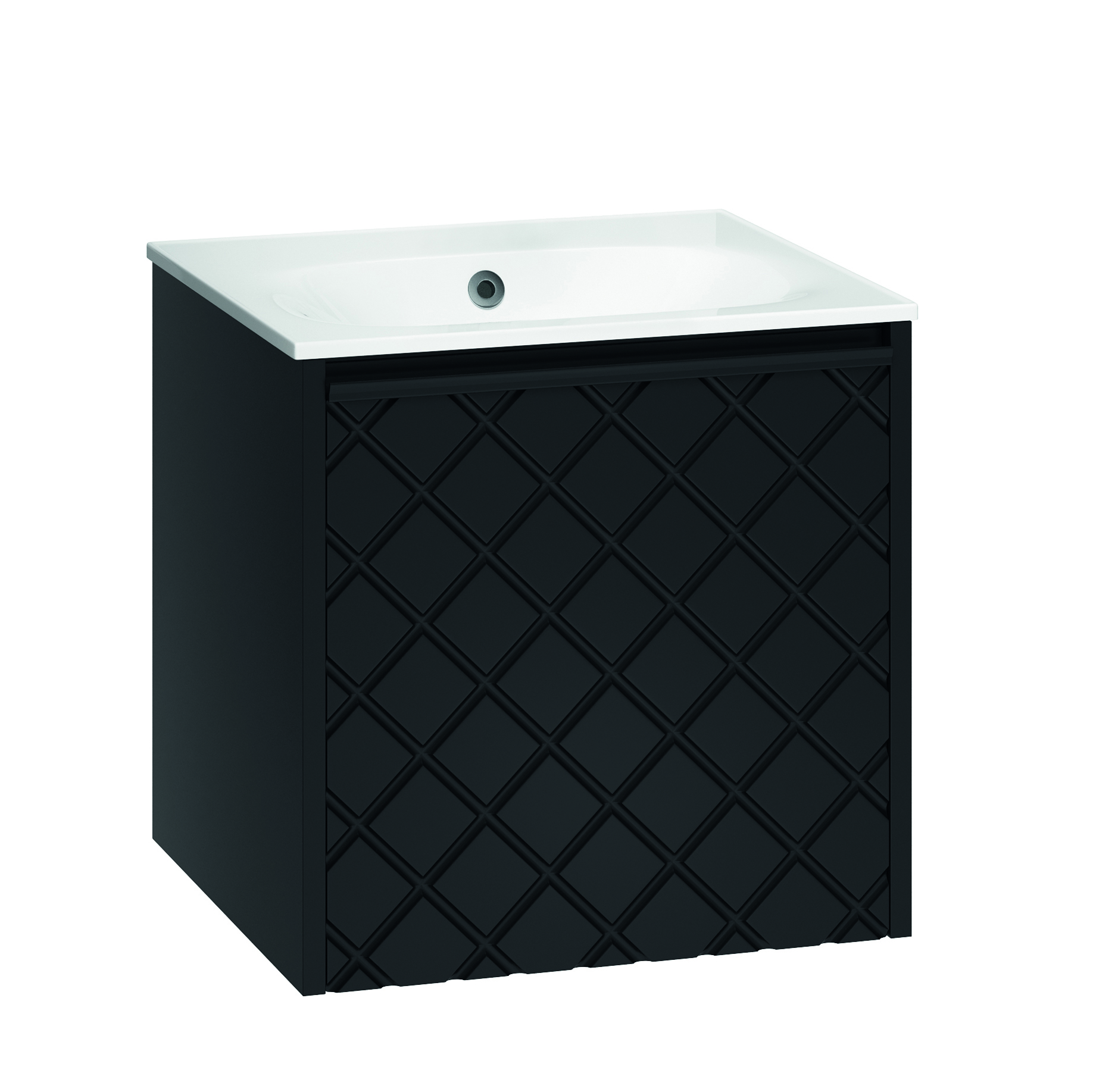Crosswater Vergo 500mm Wall Hung Single Crosshatch Drawer Vanity Unit & Basin Options