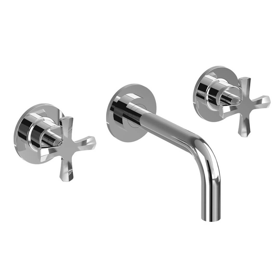 Burlington Riviera 3 Hole Wall Mounted Basin Mixer Tap