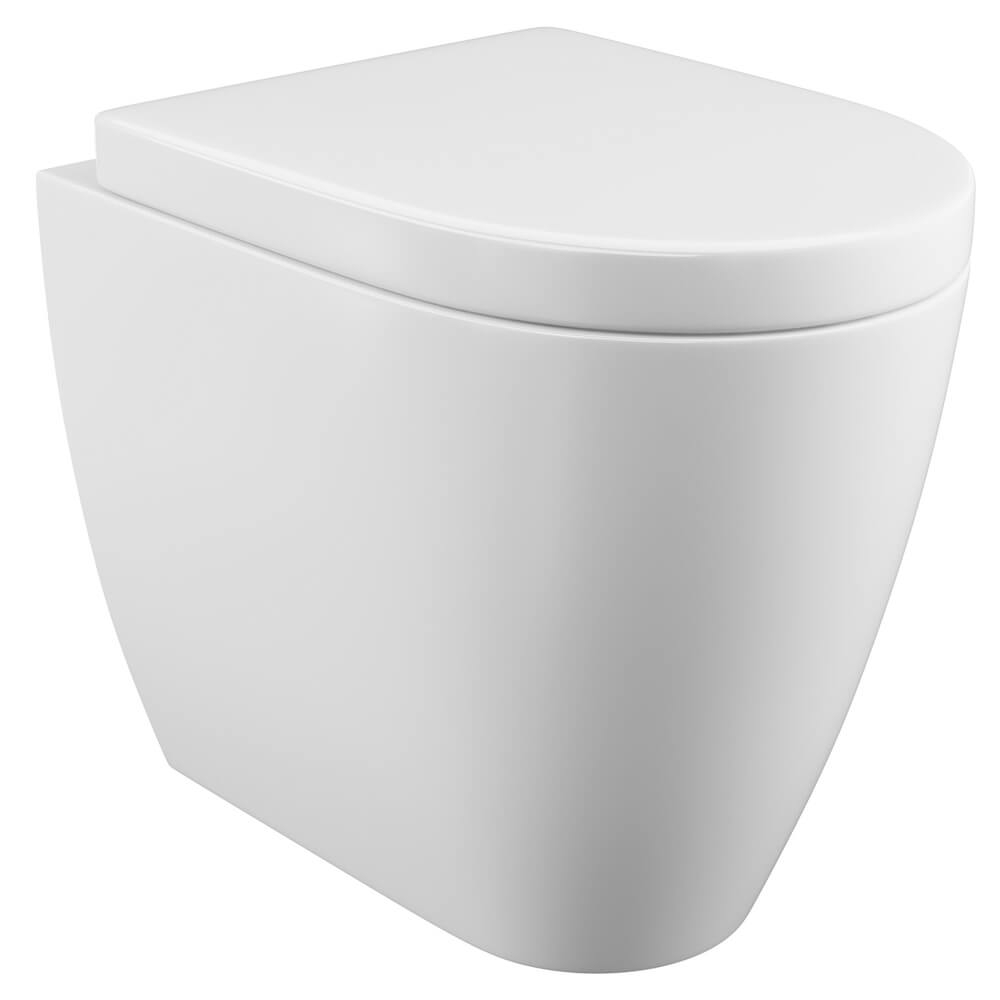 Harbour Clear Back to Wall Modern Toilet & Soft Close Seat